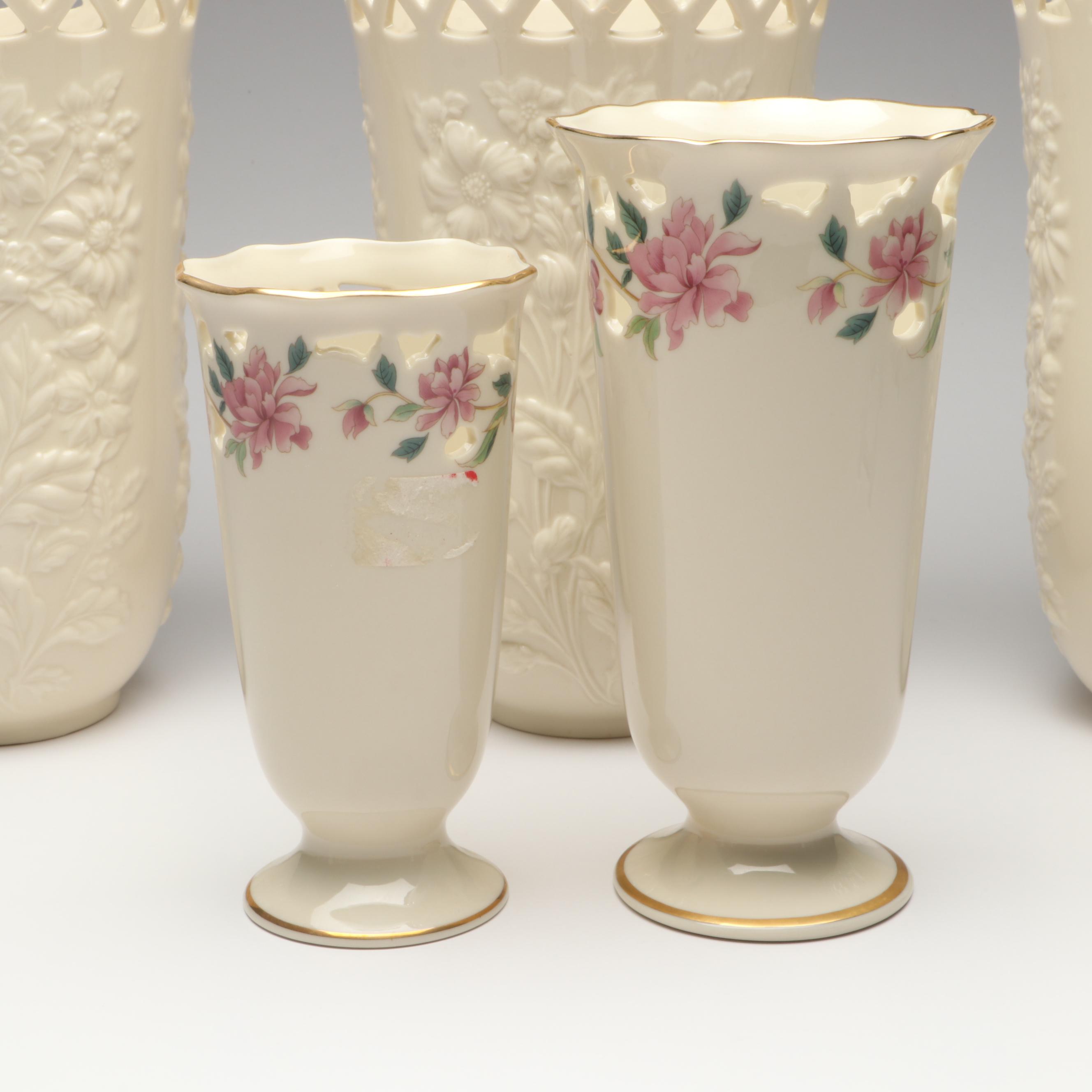 Lenox "Golden Meadows," "Fleur de Lis" and "Barrington" Ceramic Vases