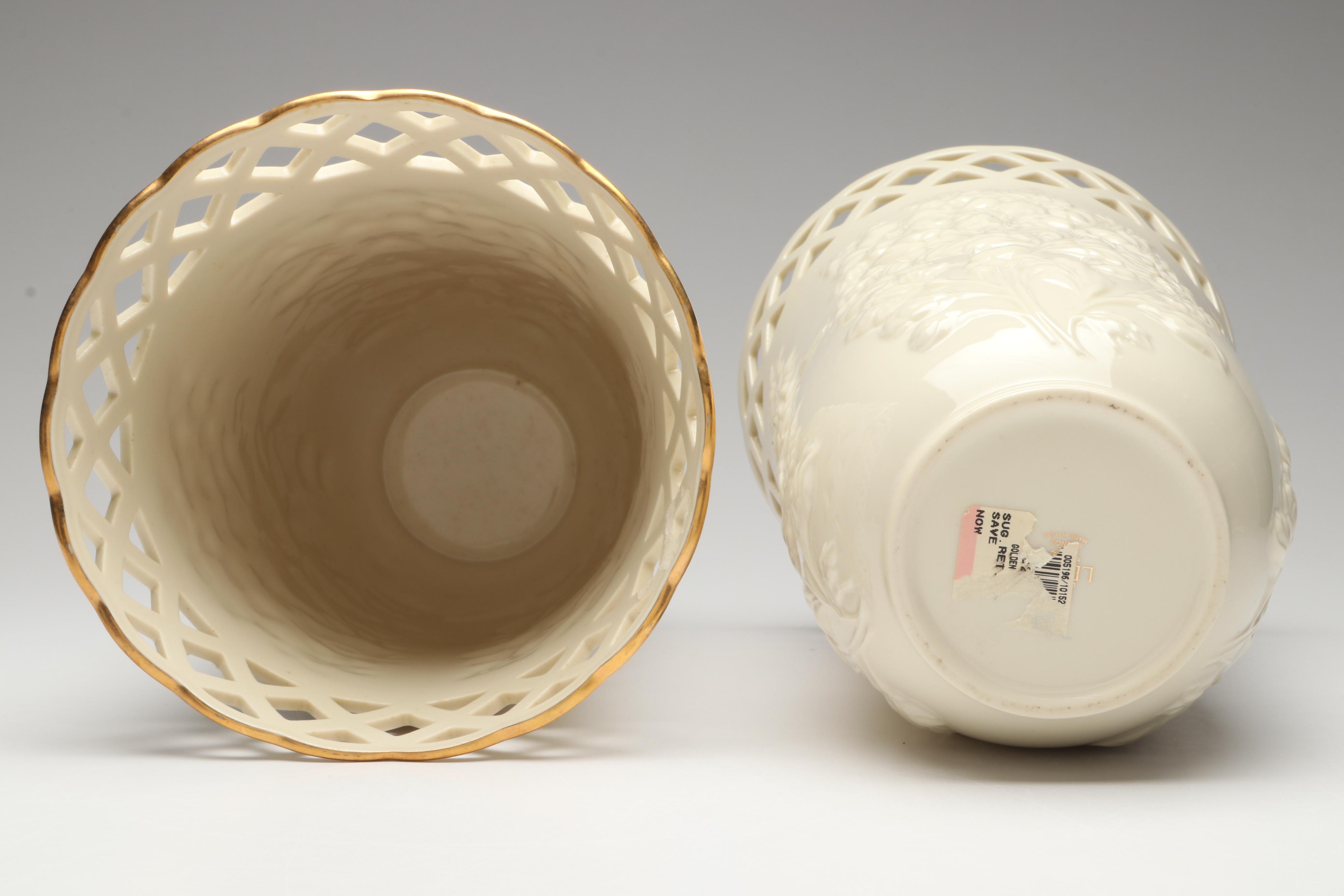 Lenox "Golden Meadows," "Fleur de Lis" and "Barrington" Ceramic Vases