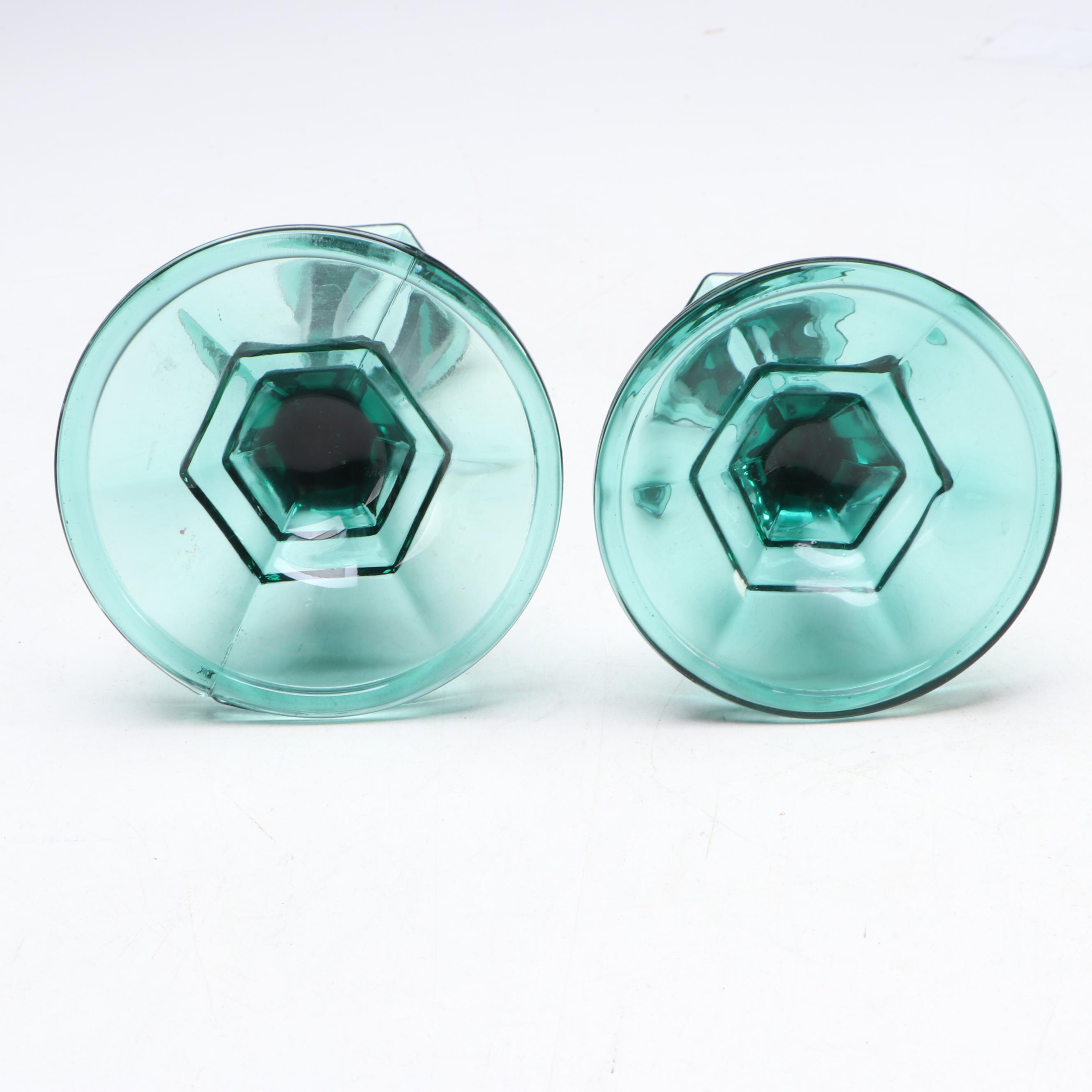 Fenton Hand-Painted Carnival Glass with Other Ruffle Edge Vases and Candlesticks