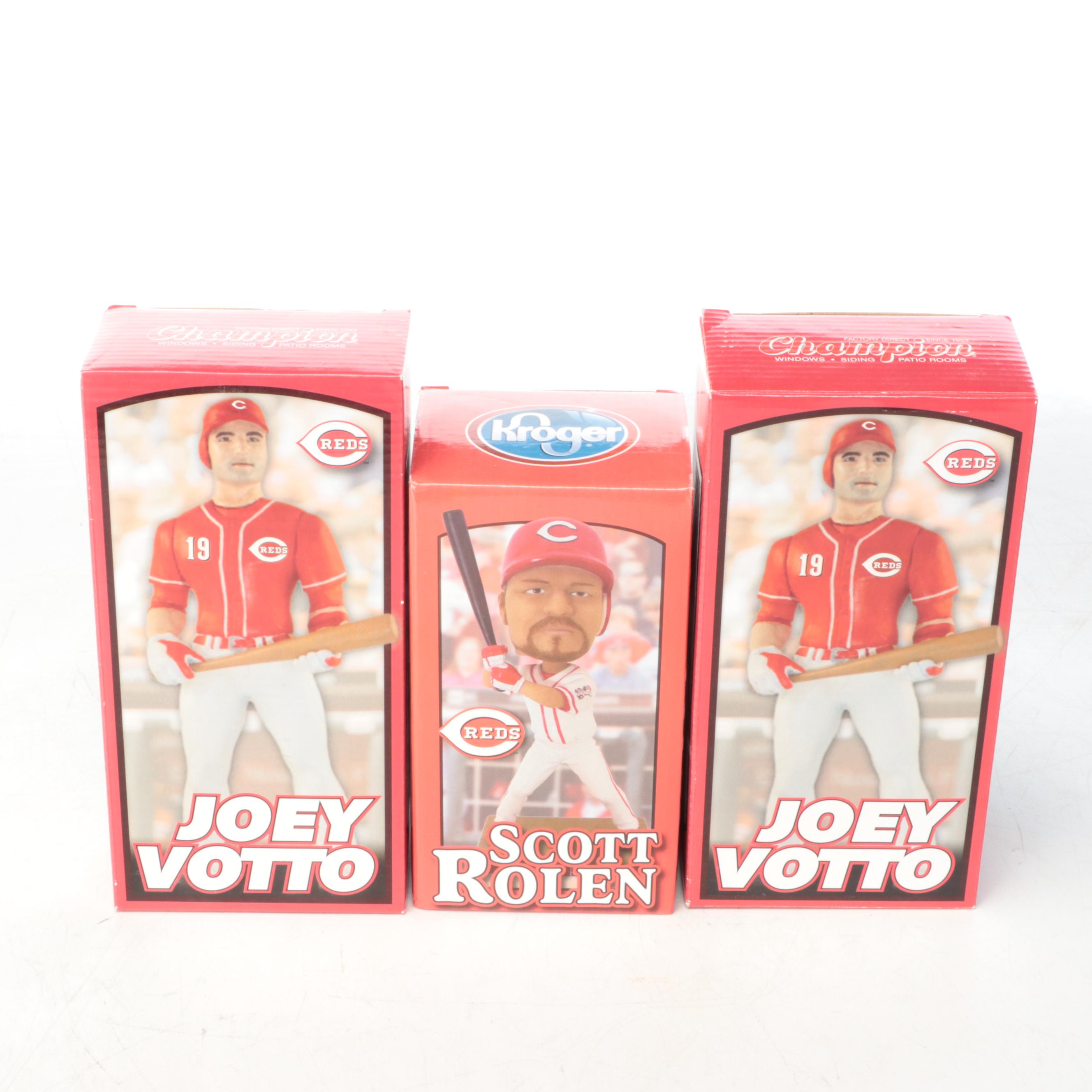 Cincinnati Reds Bobbleheads with Oversized Pennant, Early 21st Century