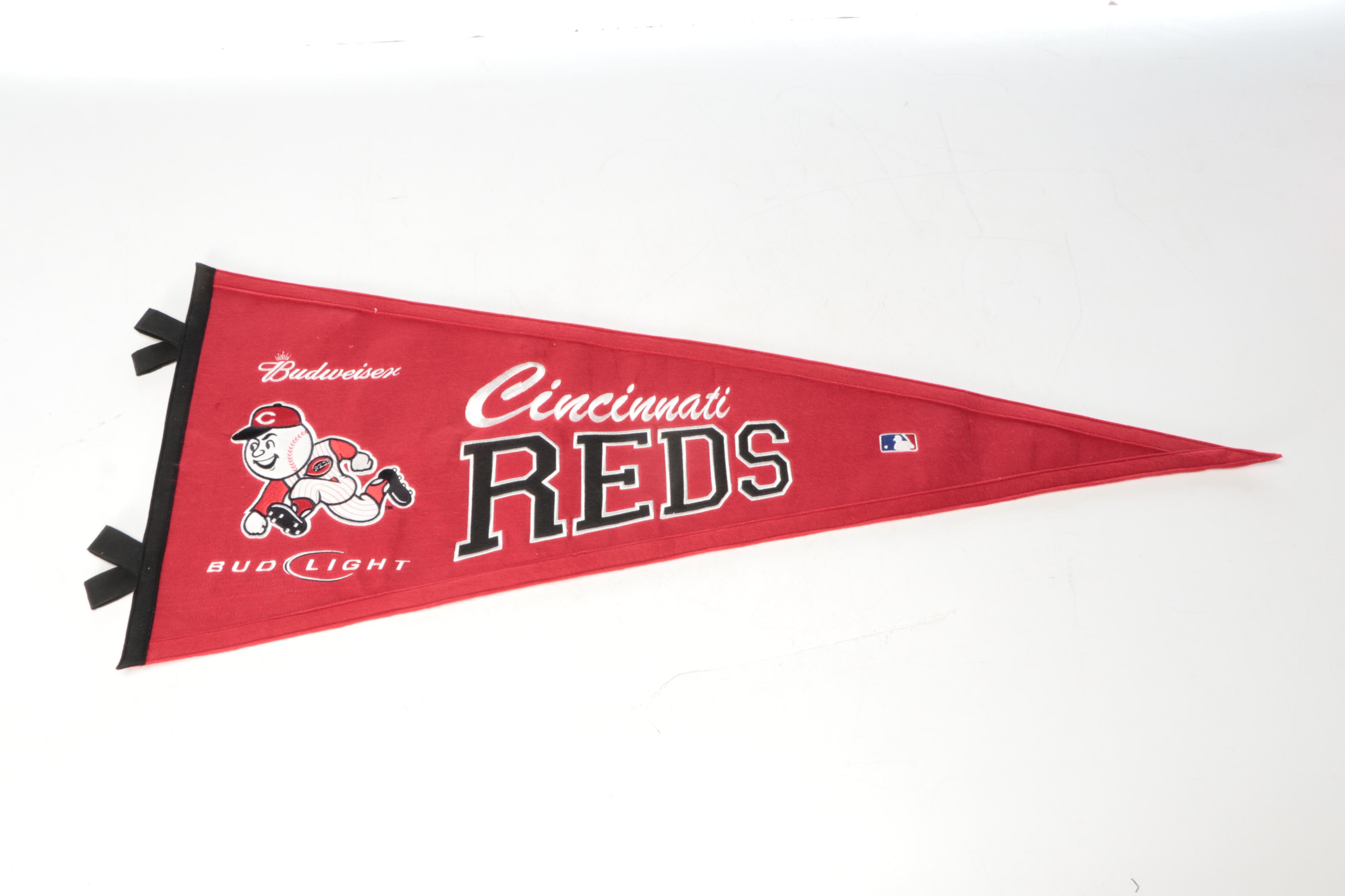 Cincinnati Reds Bobbleheads with Oversized Pennant, Early 21st Century