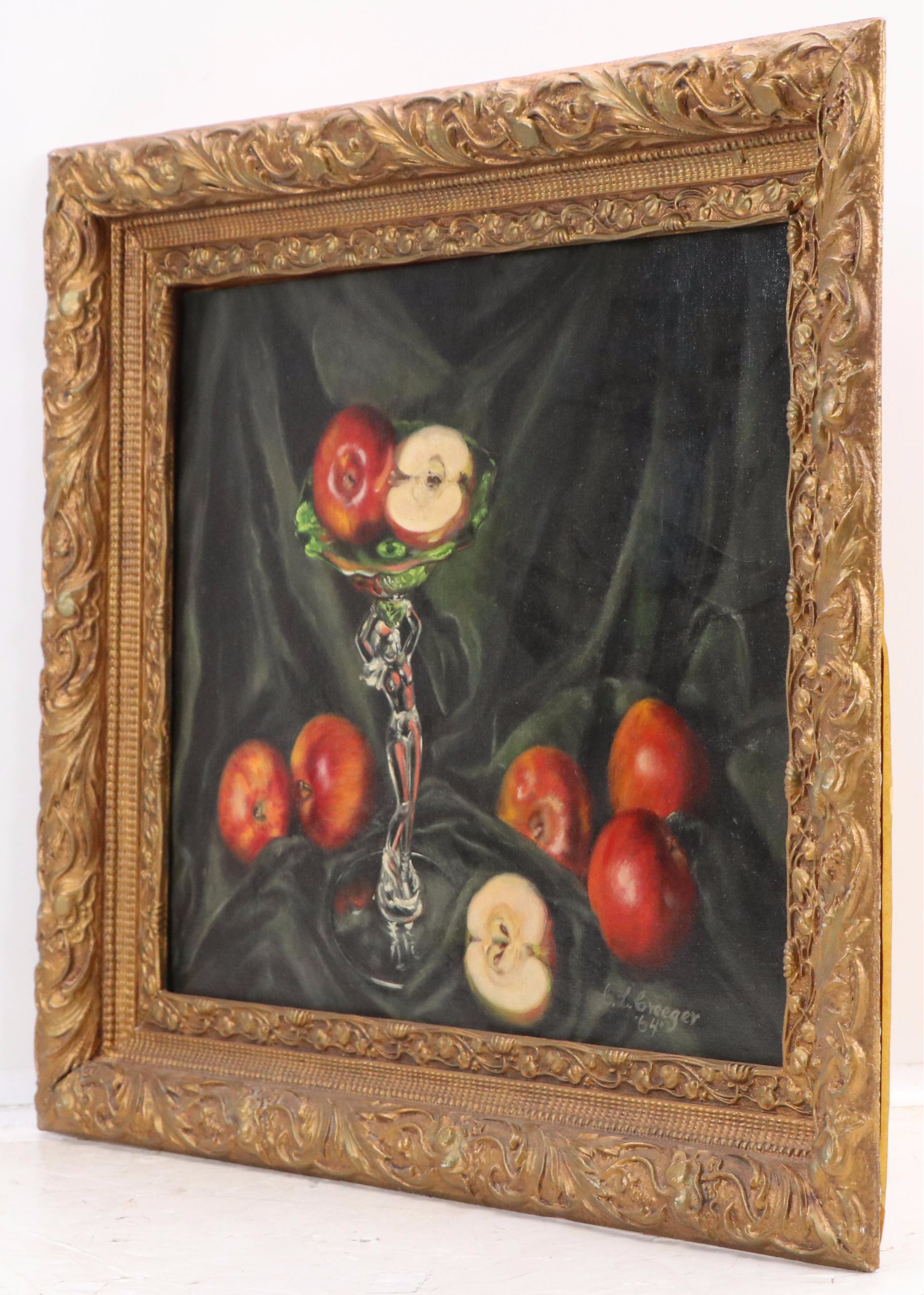 Still Life with Apples Oil Painting, 1964