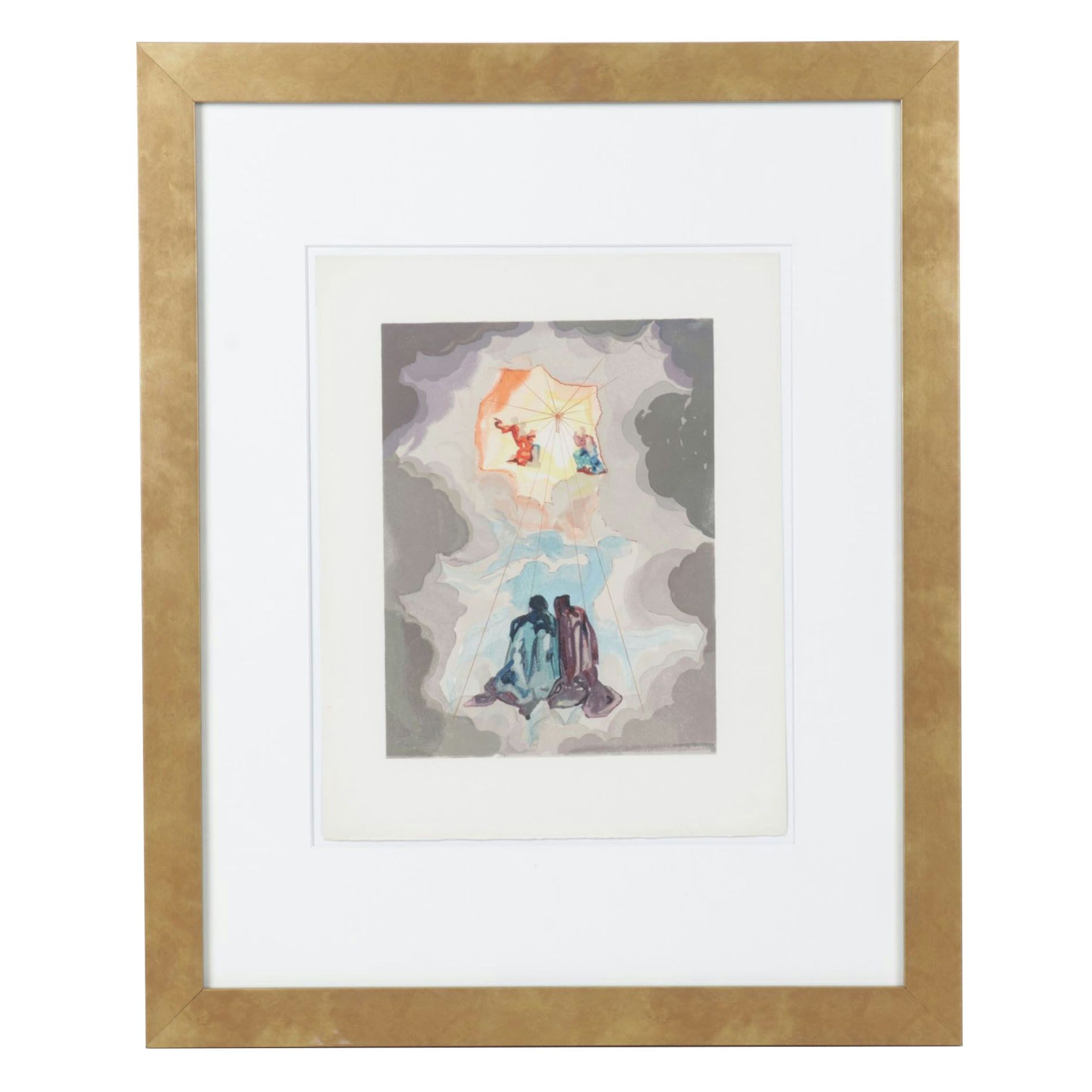 Salvador Dalí Wood Engraving "Extase de Dante"