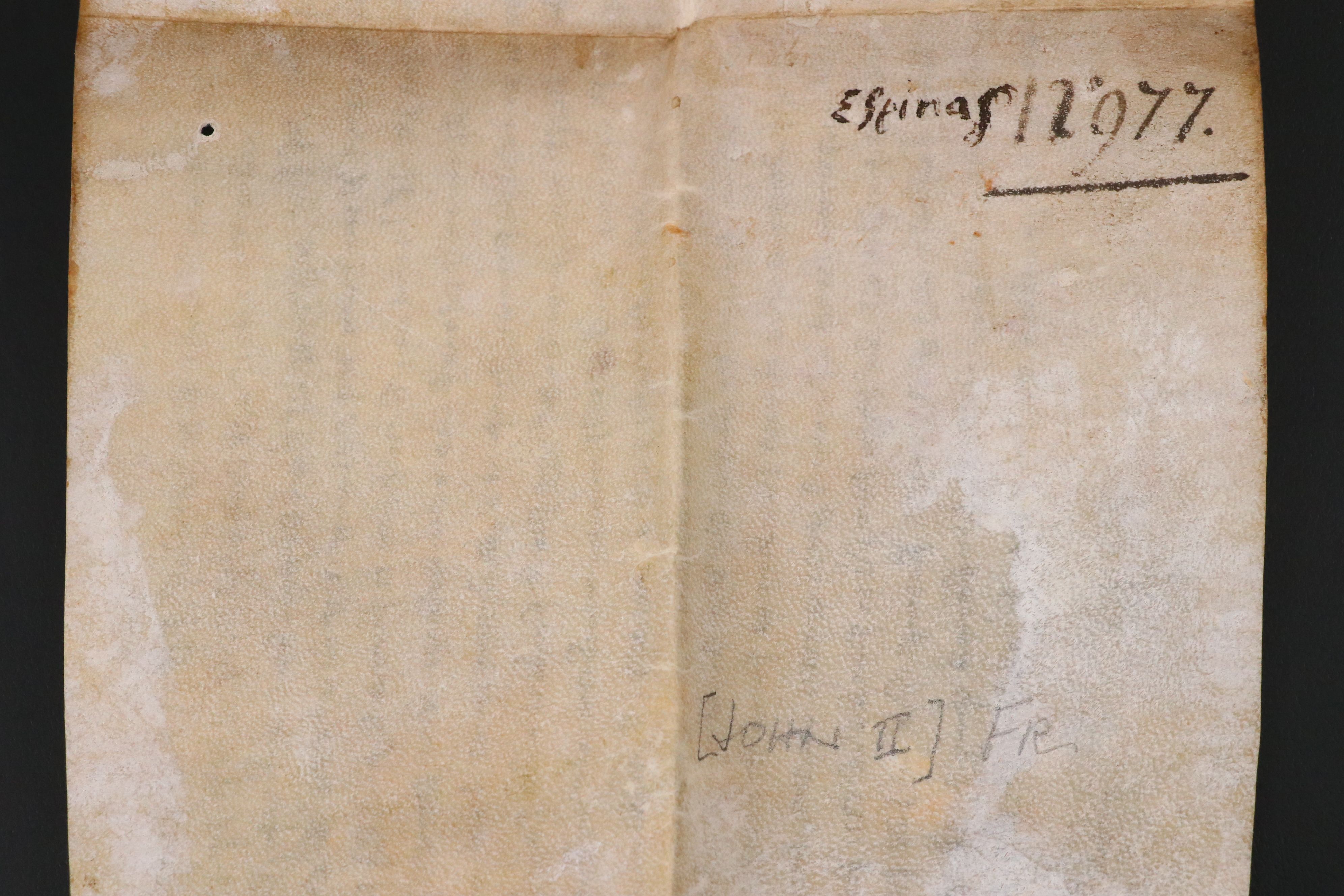 Antique 1352 Spanish Vellum Land Grant Document