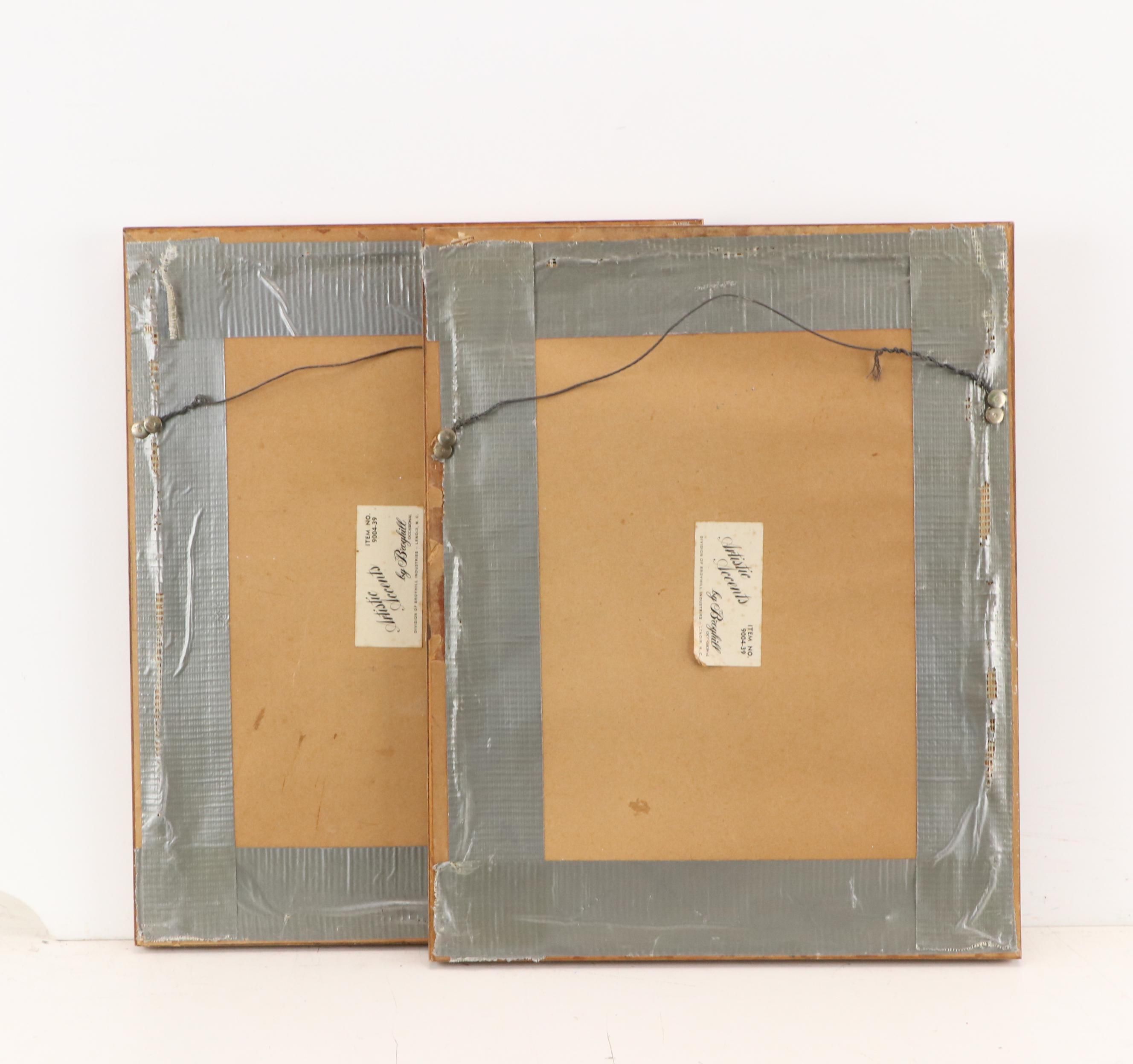 Pair of Chinese Hand-Colored Woodblocks with Figural Scenes