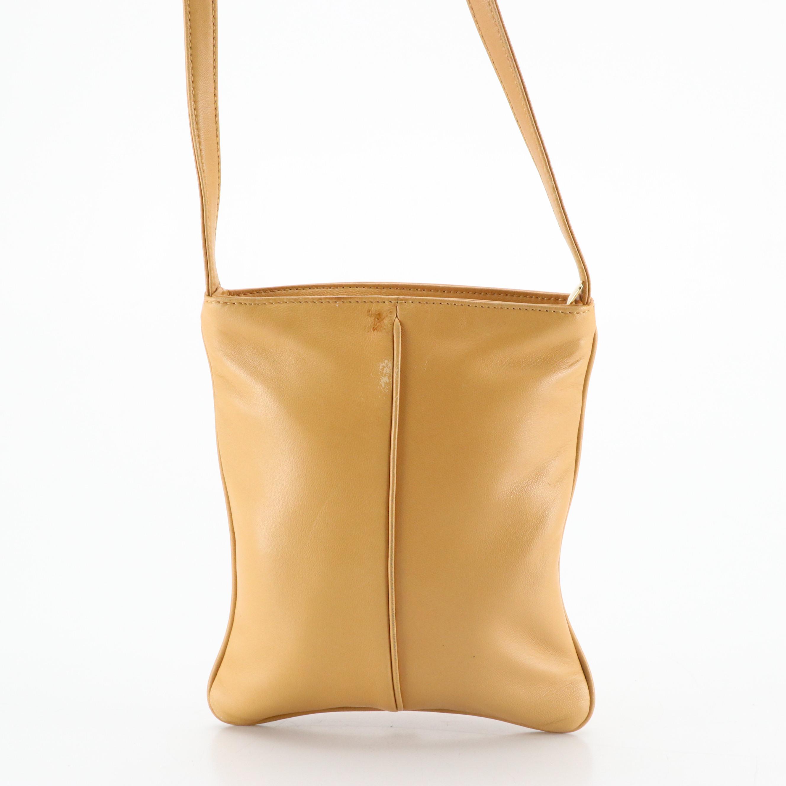 Loewe Beige Lambskin Leather Crossbody Pouch
