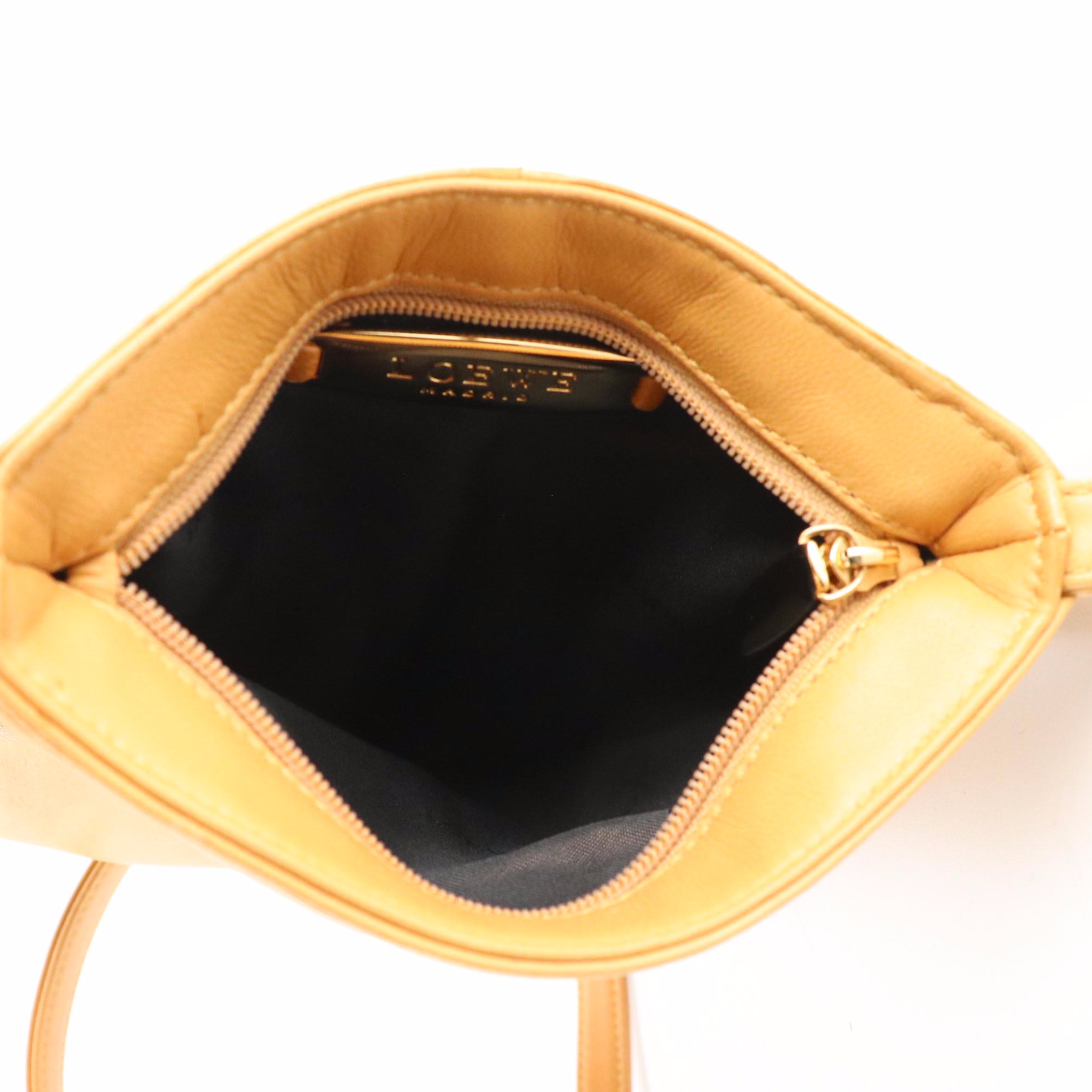 Loewe Beige Lambskin Leather Crossbody Pouch