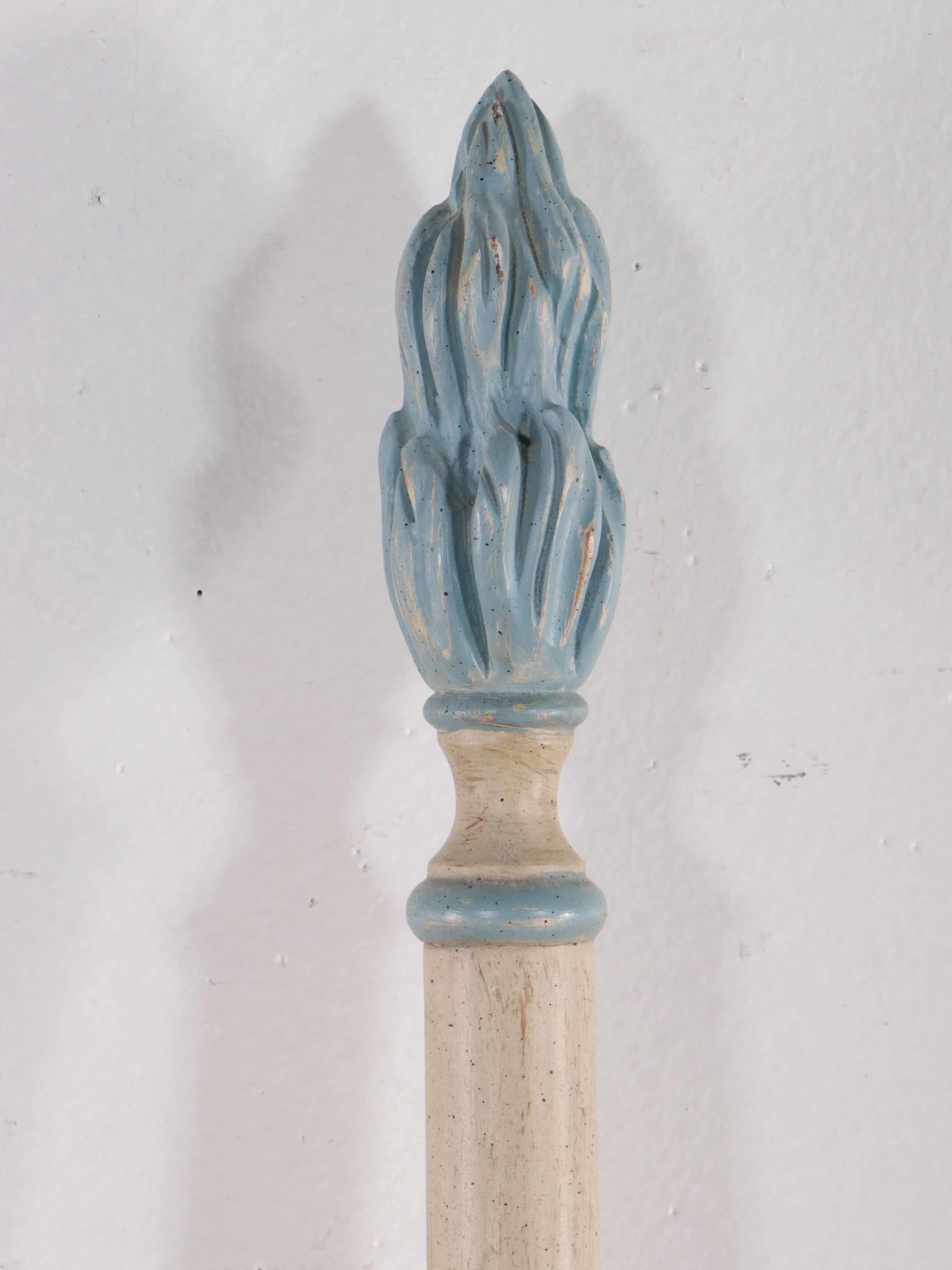 French Provincial Style Painted Wood Headboard, Mid to Late 20th Century