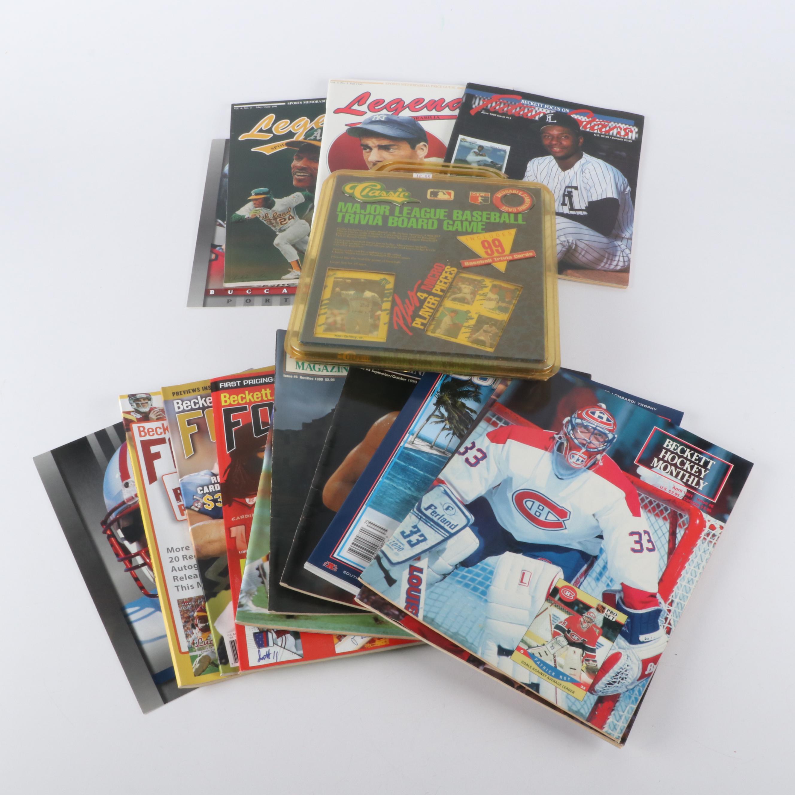 Sports Card Collection, Sports Memorabilia Magazines, and More