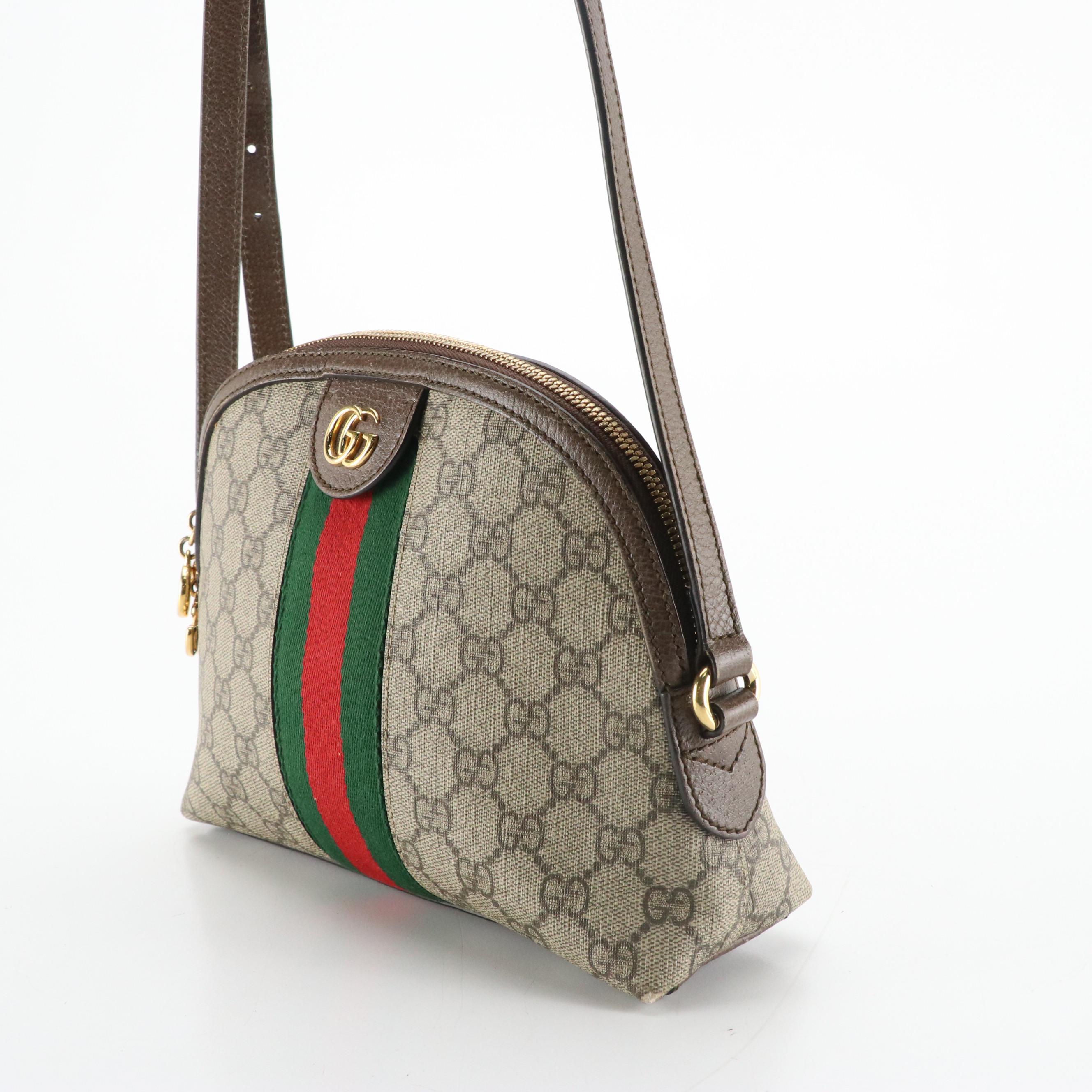 Gucci GG Supreme Canvas, Web Stripe, and Cinghiale Leather Bag