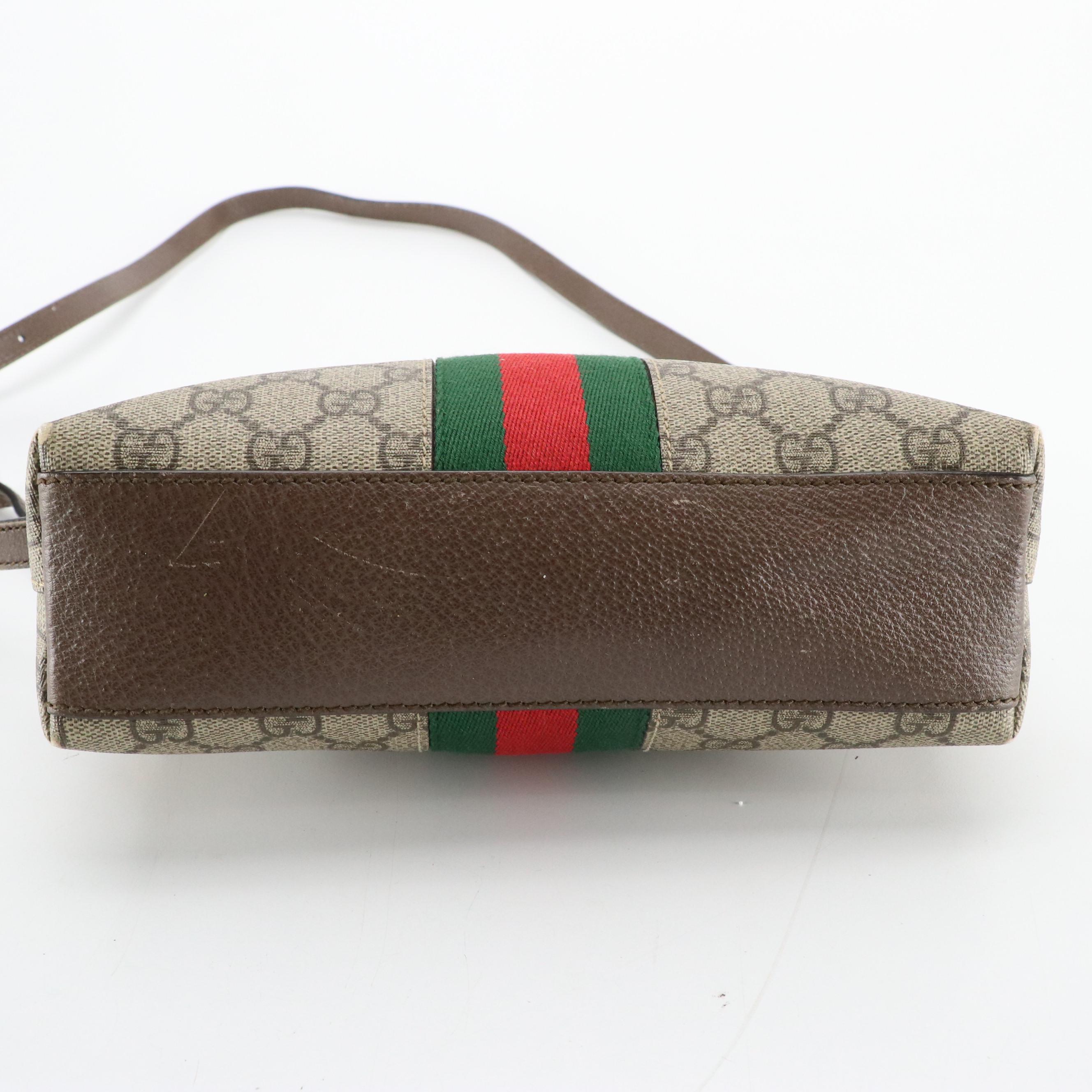 Gucci GG Supreme Canvas, Web Stripe, and Cinghiale Leather Bag