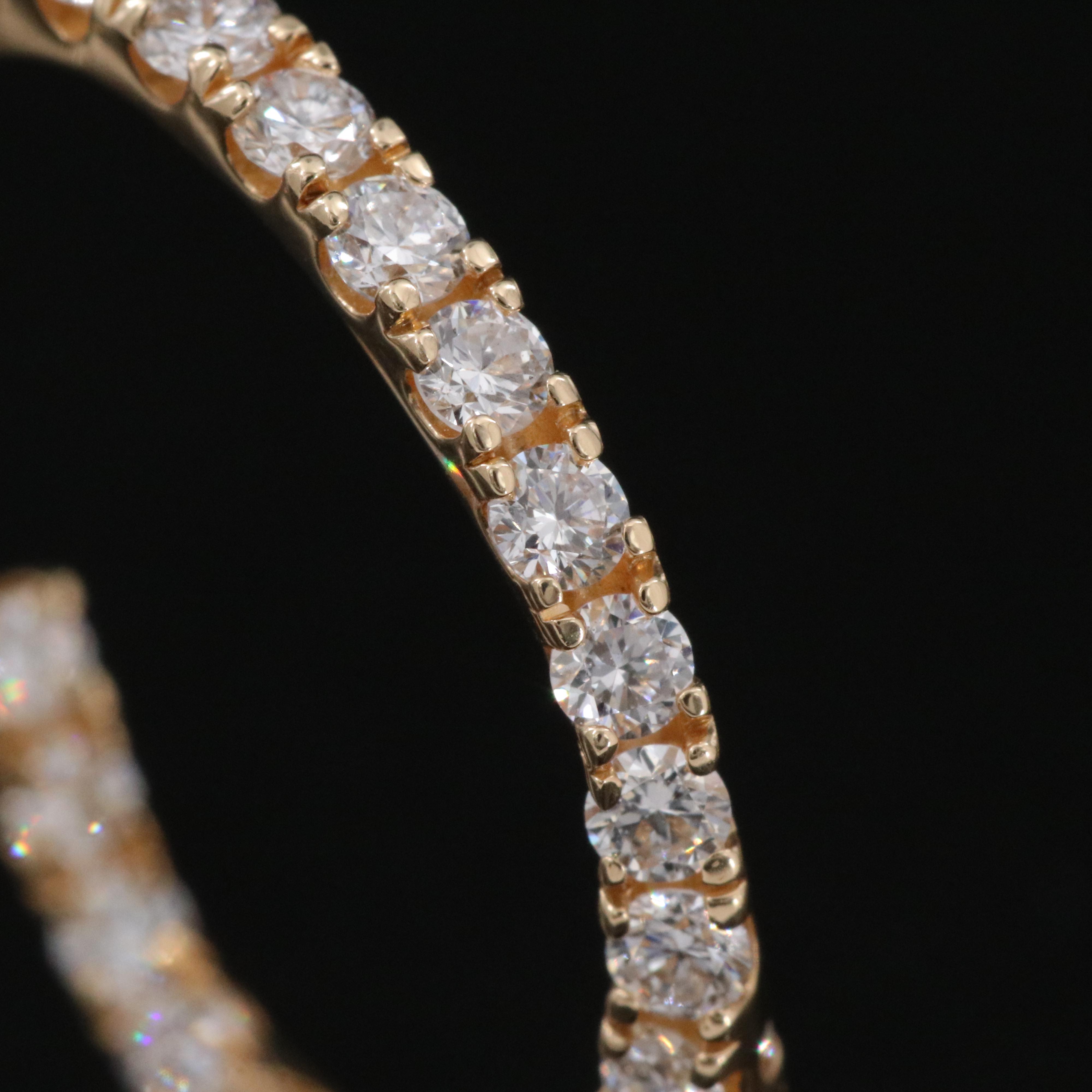 14K 1.12 CTW Lab Grown Diamond Half Hoop Earrings