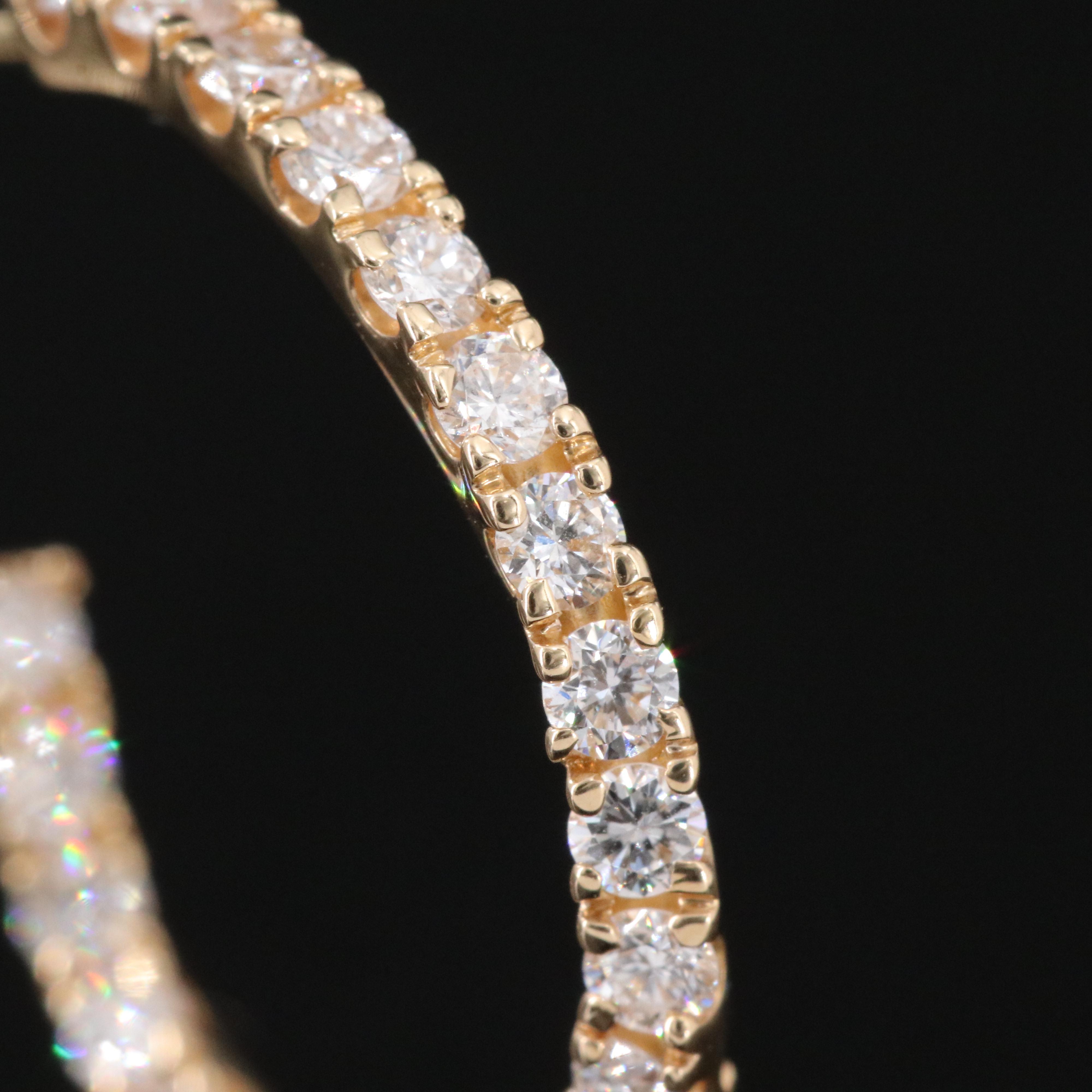 14K 1.12 CTW Lab Grown Diamond Half Hoop Earrings