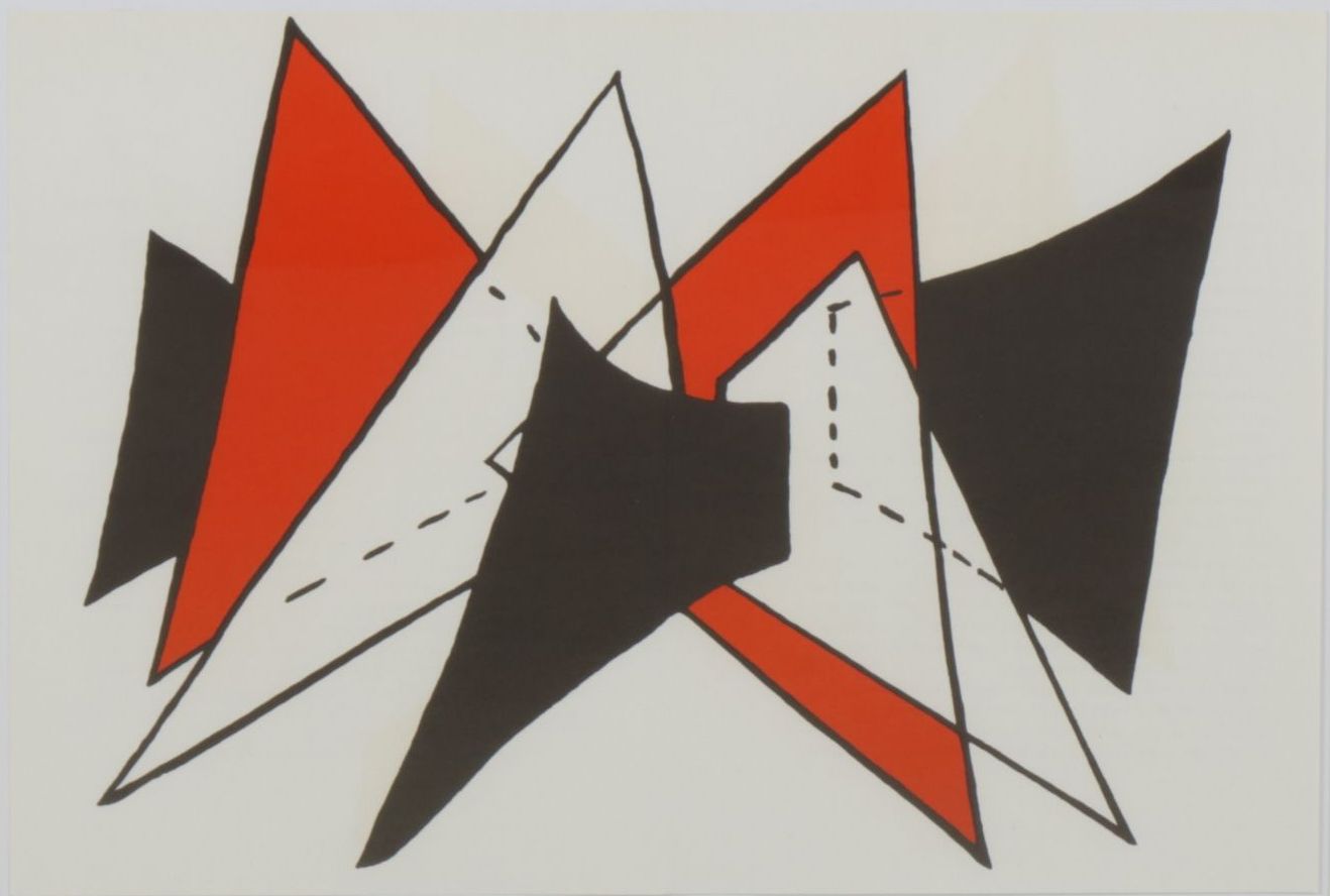 Alexander Calder Double-Page Color Lithograph for "Derrière le Miroir," 1963