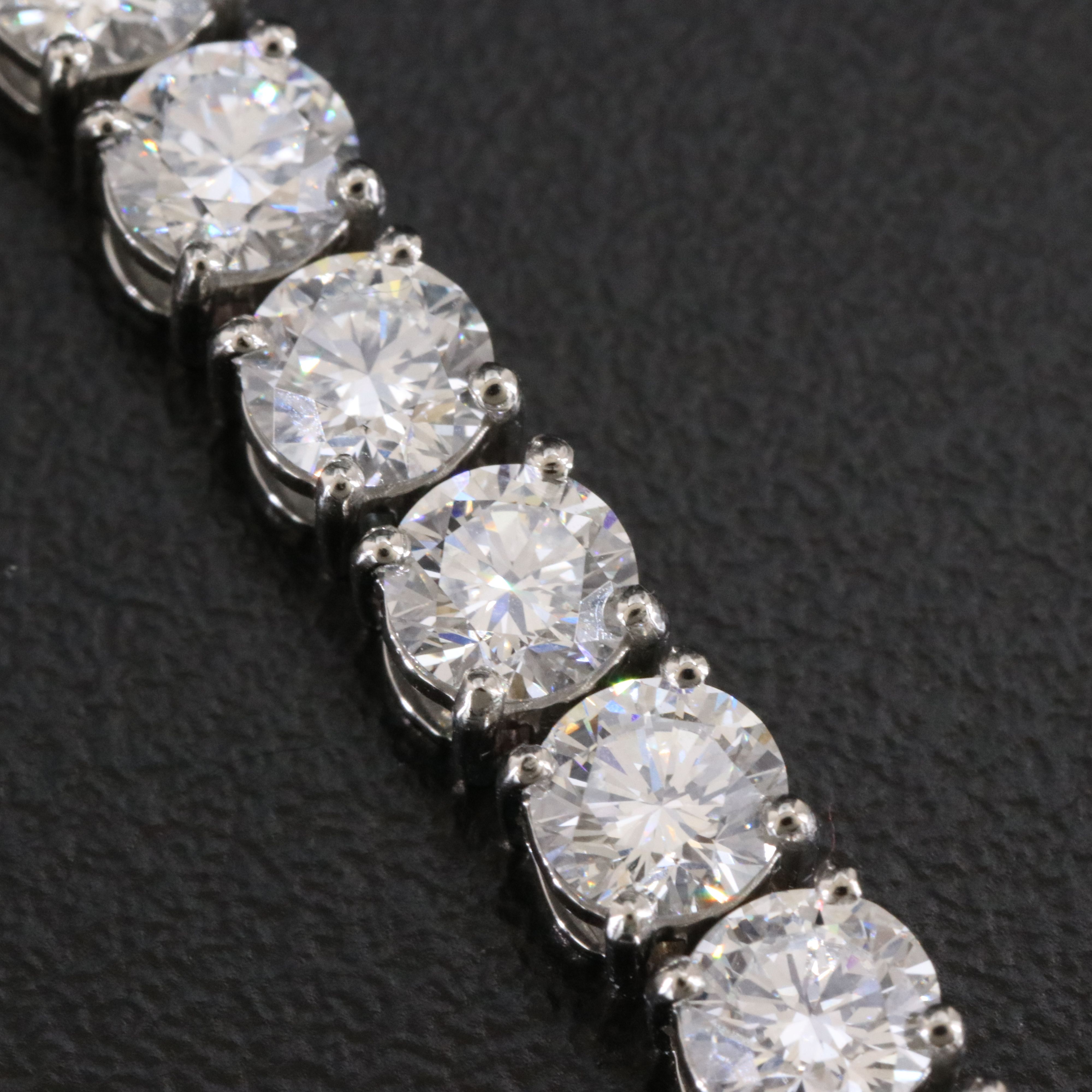 Platinum 14.03 CTW Lab Grown Diamond Line Bracelet