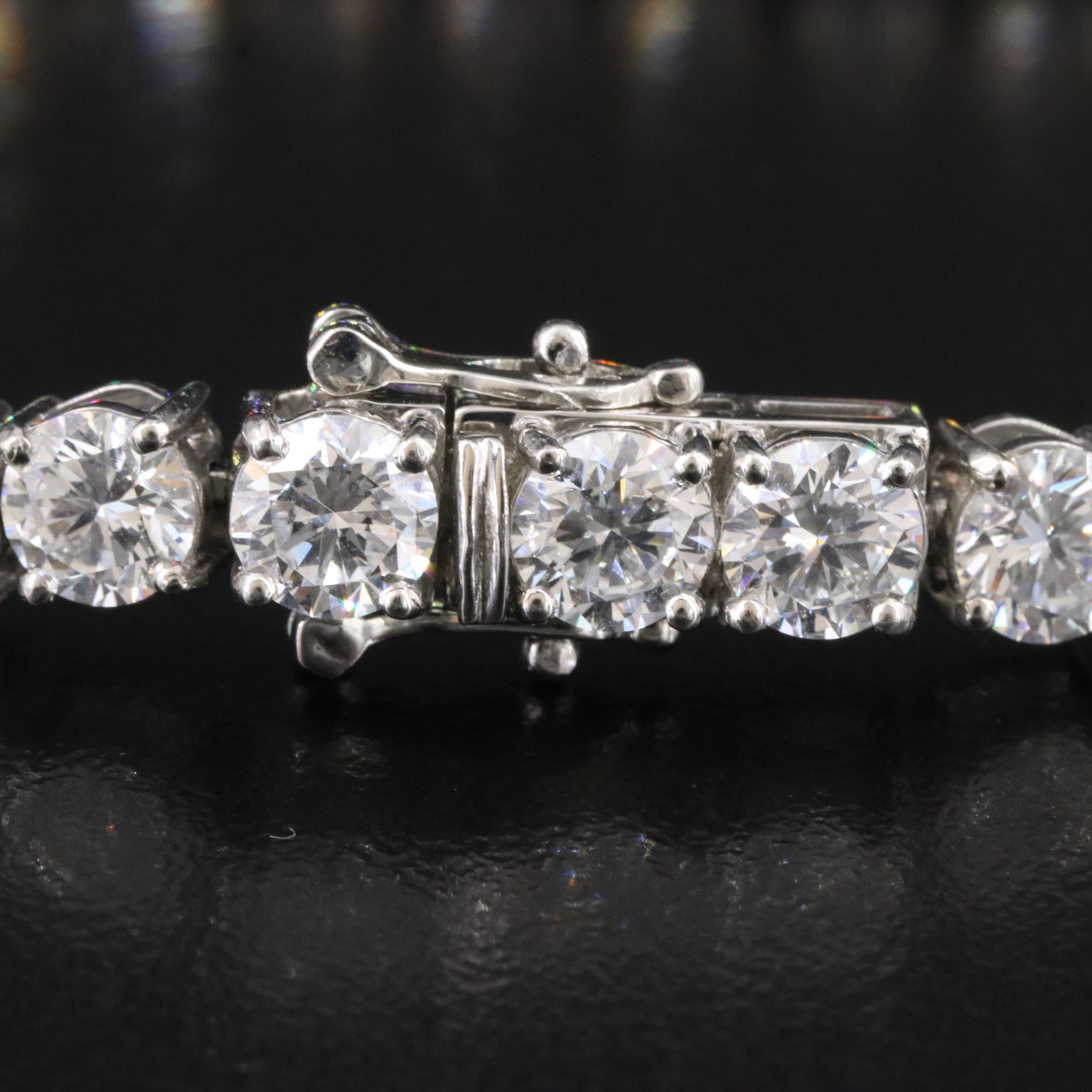Platinum 14.03 CTW Lab Grown Diamond Line Bracelet