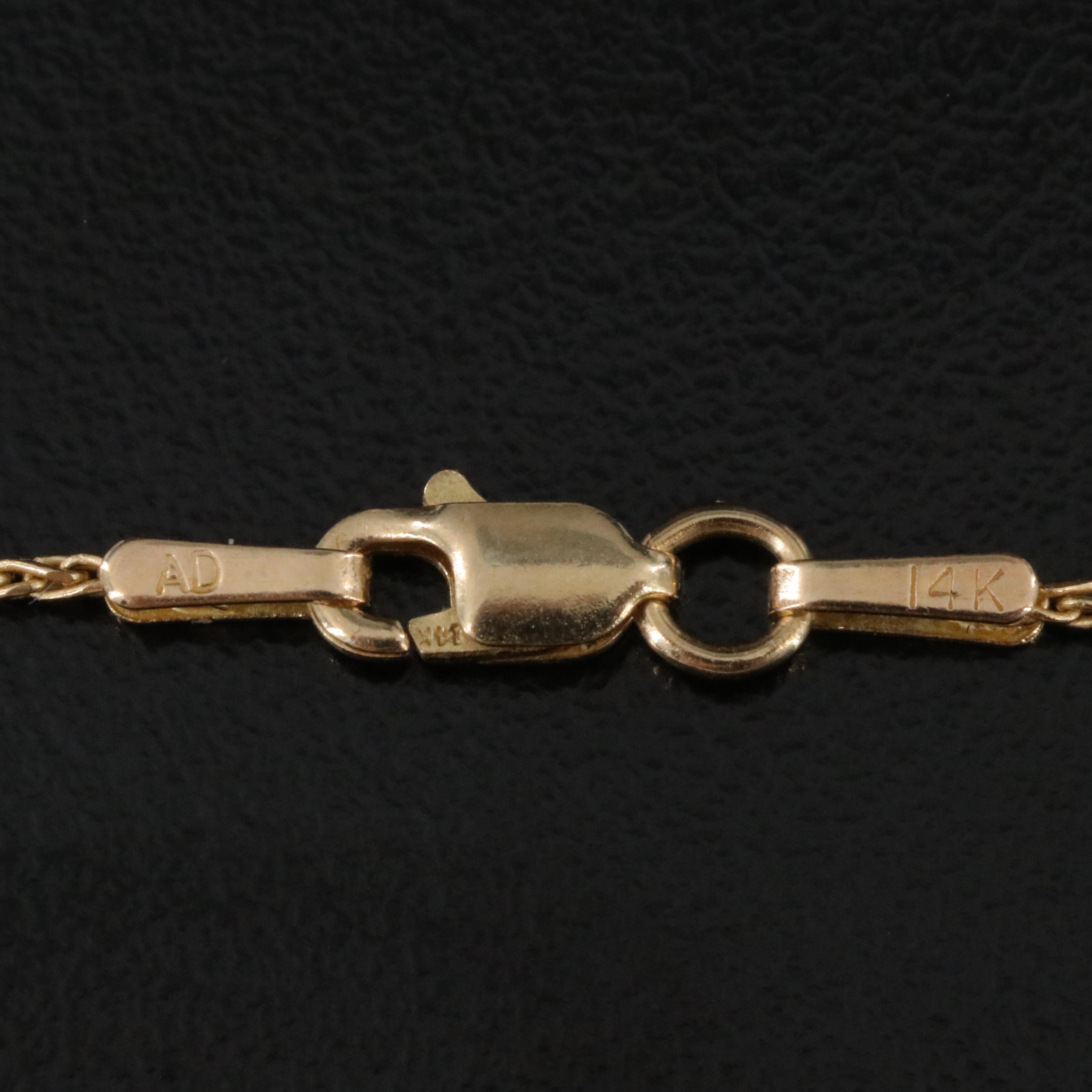 14K Wheat Chain Necklace