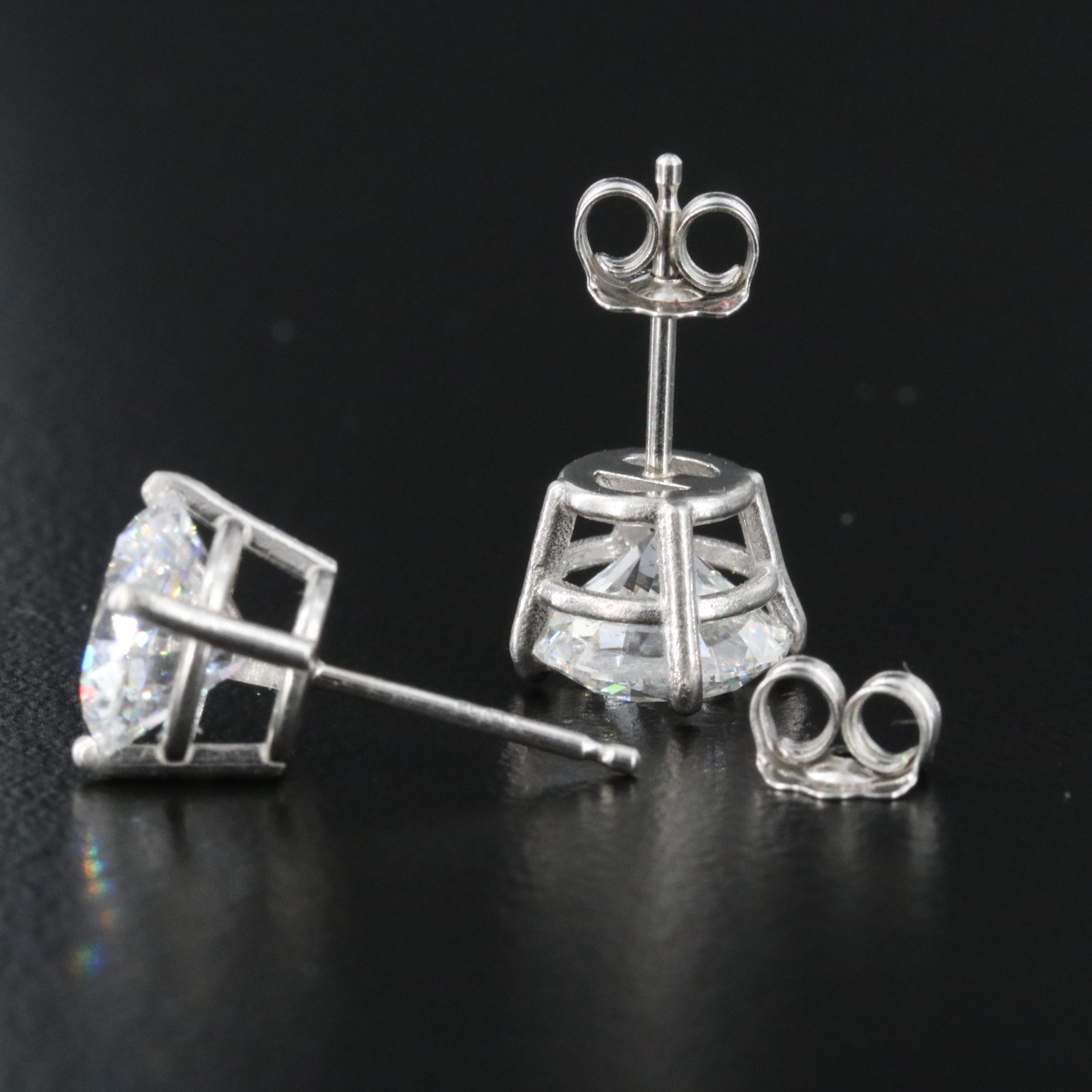 Platinum 3.17 CTW Lab Grown Diamond Stud Earrings with Online IGI Reports