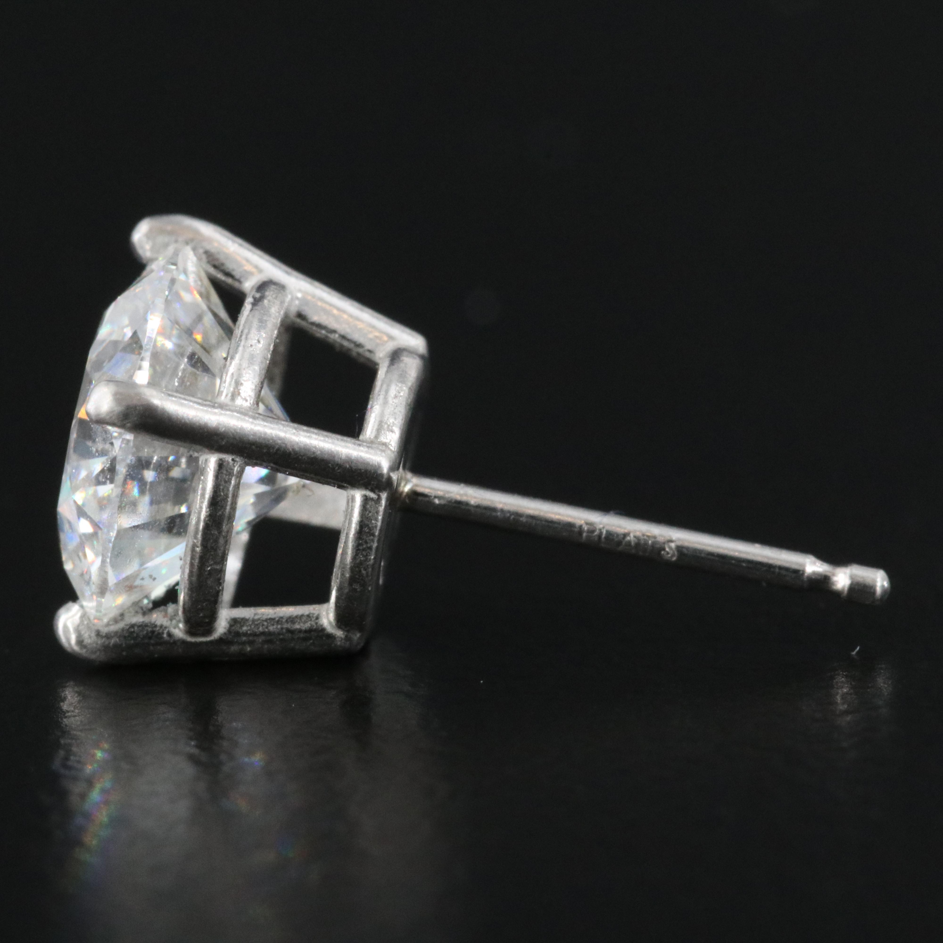 Platinum 3.17 CTW Lab Grown Diamond Stud Earrings with Online IGI Reports