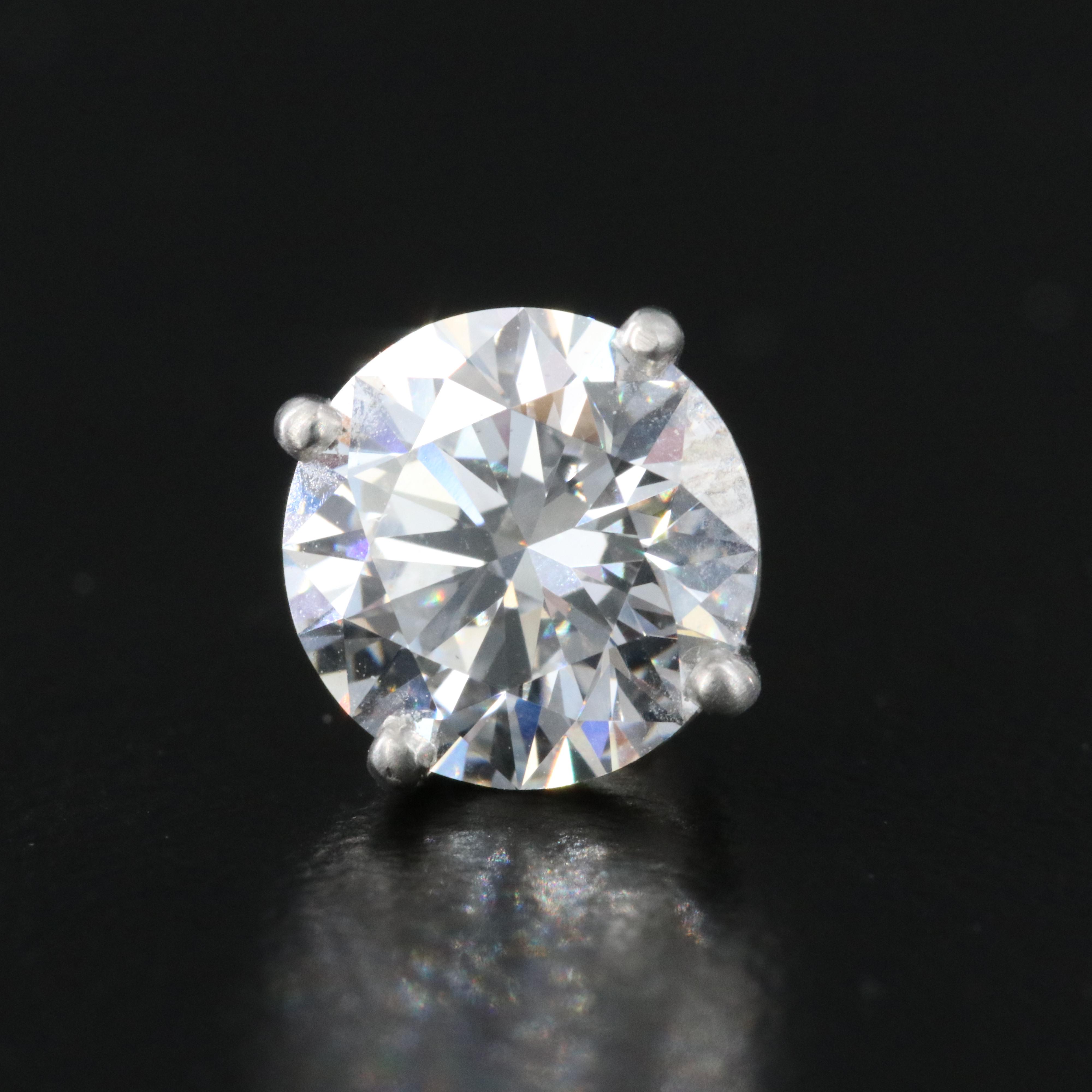 Platinum 3.17 CTW Lab Grown Diamond Stud Earrings with Online IGI Reports