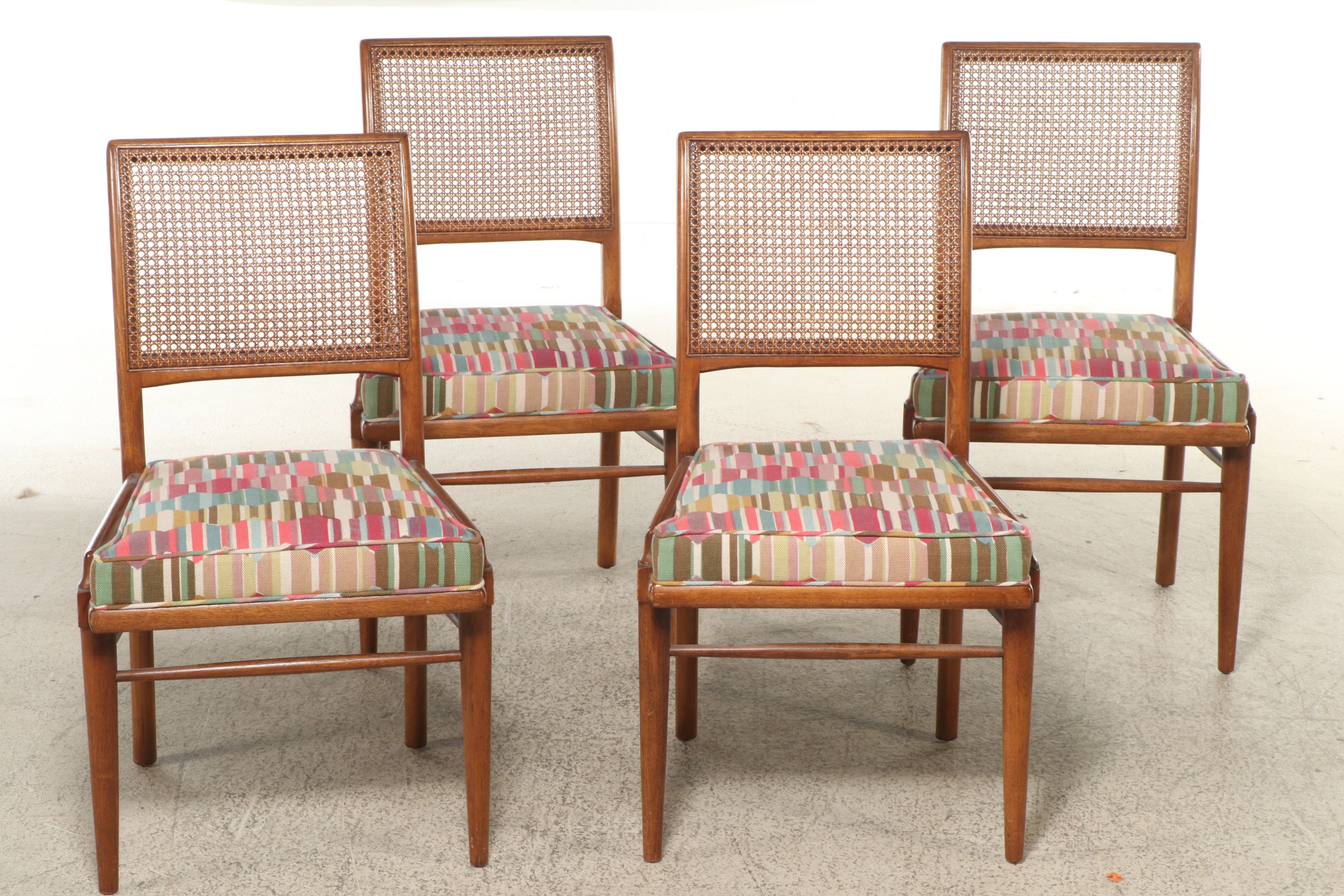 Danish Modern Walnut Dining Table with Four Henredon "Circa '60" Chairs