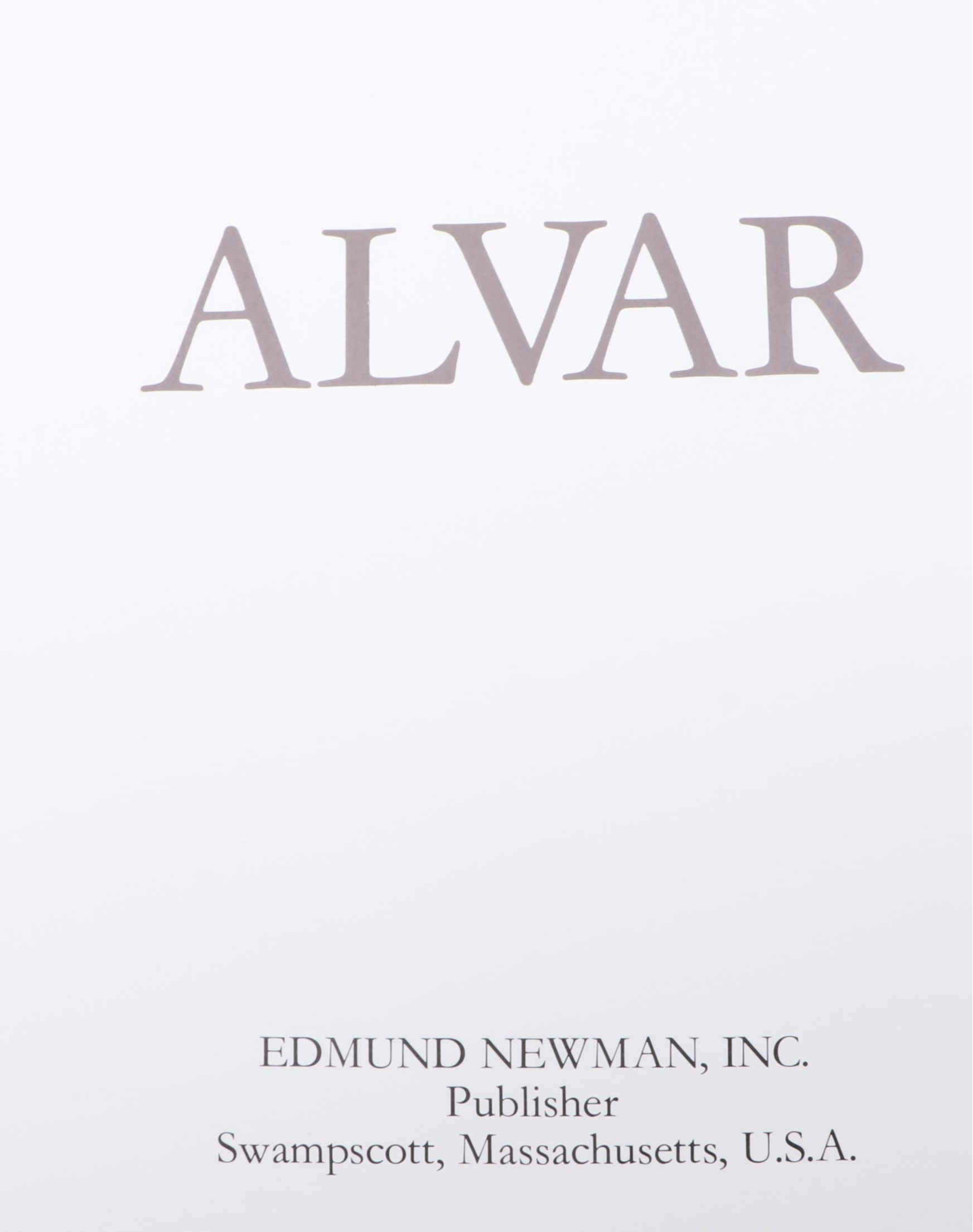 Signed First Edition "Alvar" by Antoni Guasch et al., 1982