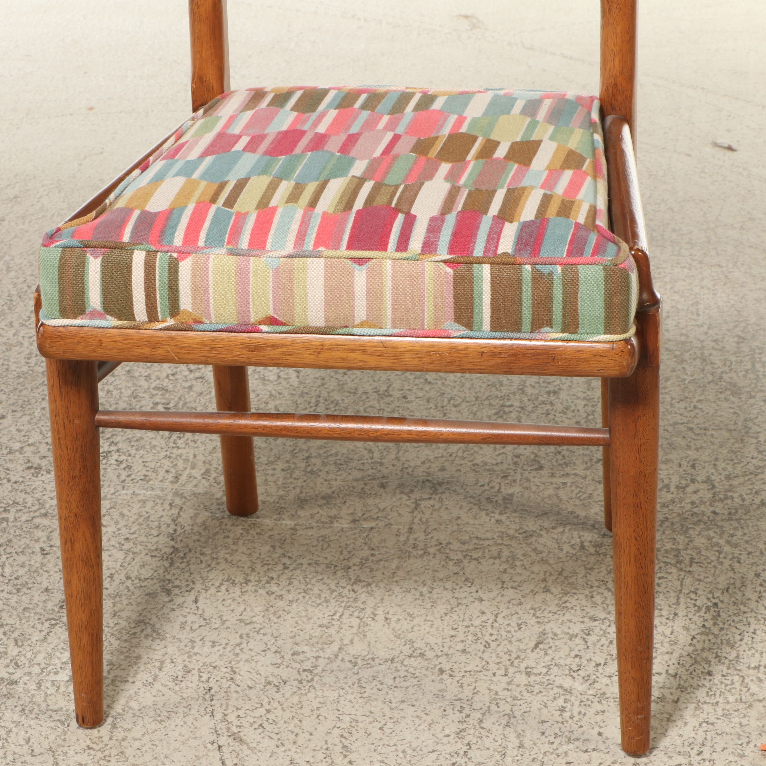 Danish Modern Walnut Dining Table with Four Henredon "Circa '60" Chairs