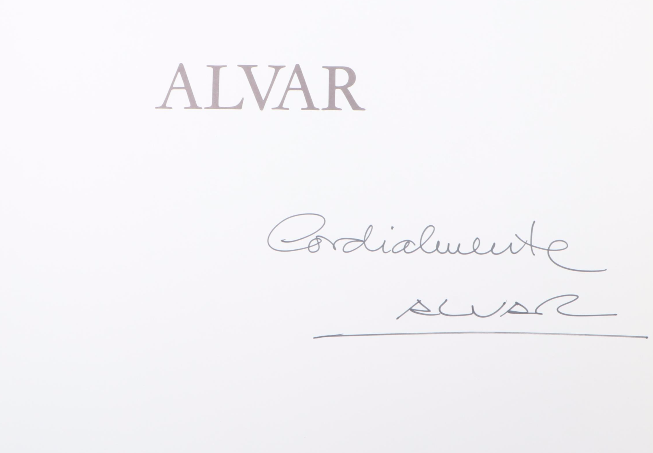Signed First Edition "Alvar" by Antoni Guasch et al., 1982