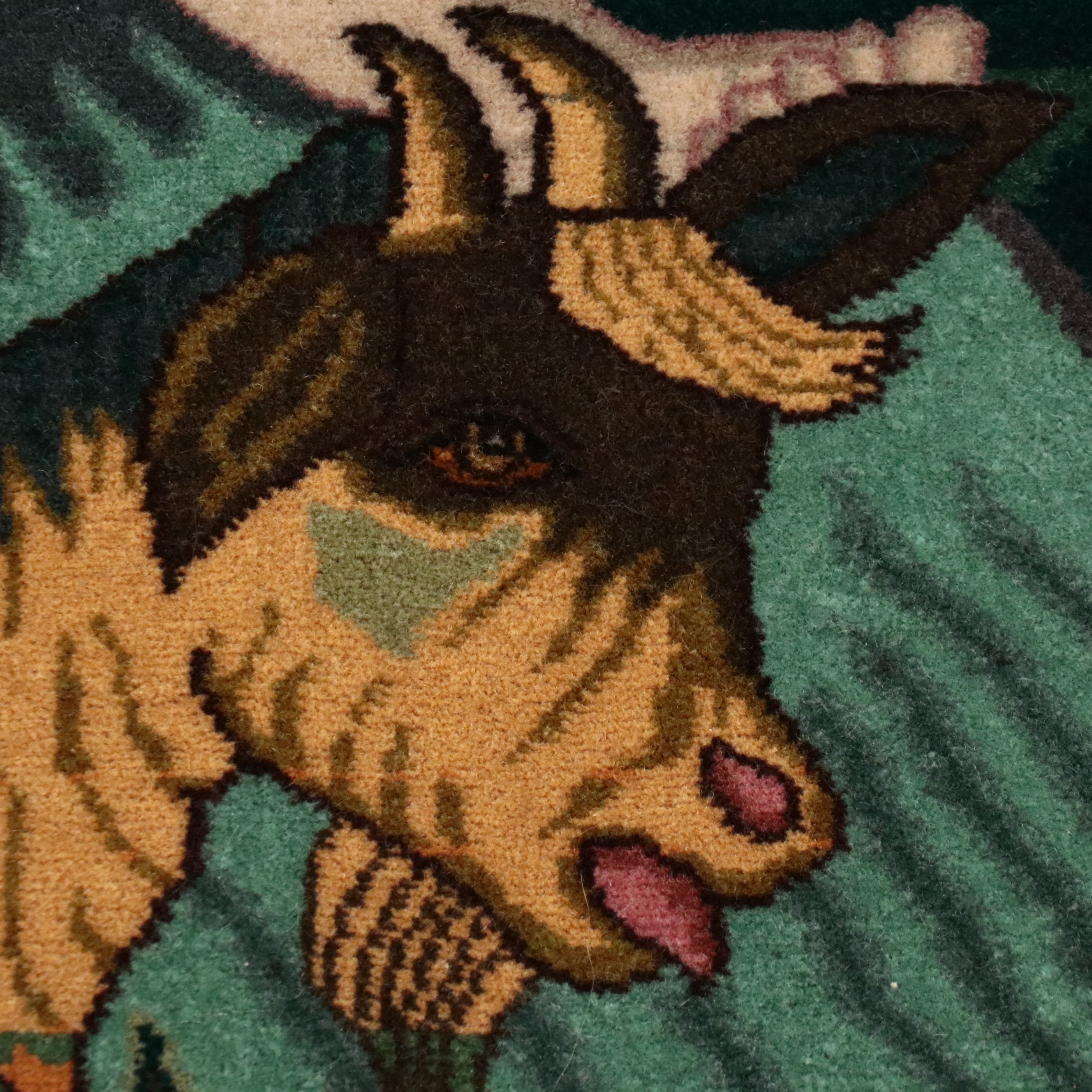 3'2 x 5'3 Hand-Knotted Persian Tabriz Pictorial Area Rug