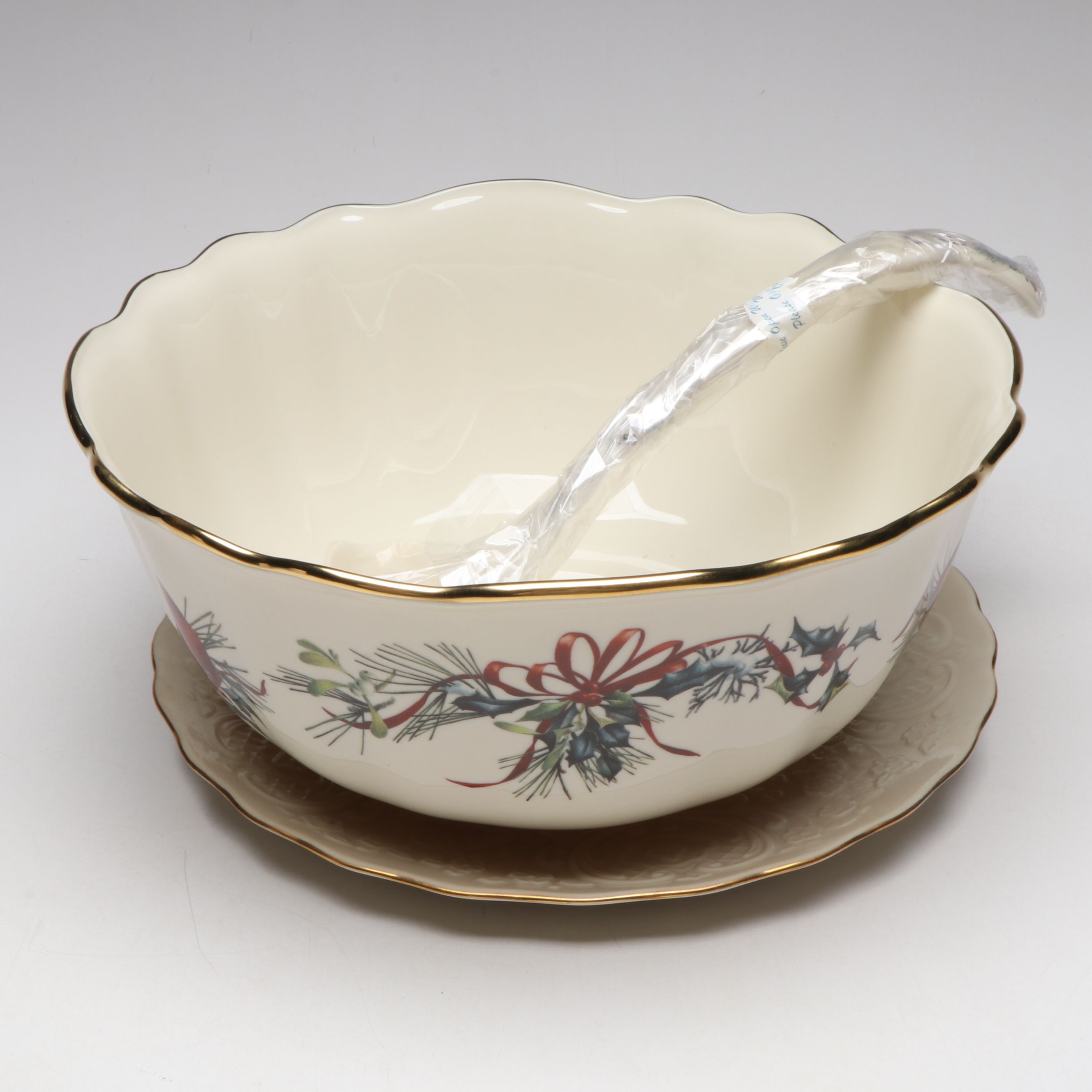 Lenox Wedding Plate, "Winter Greetings" Punch Bowl and Other Seasonal Dinnerware