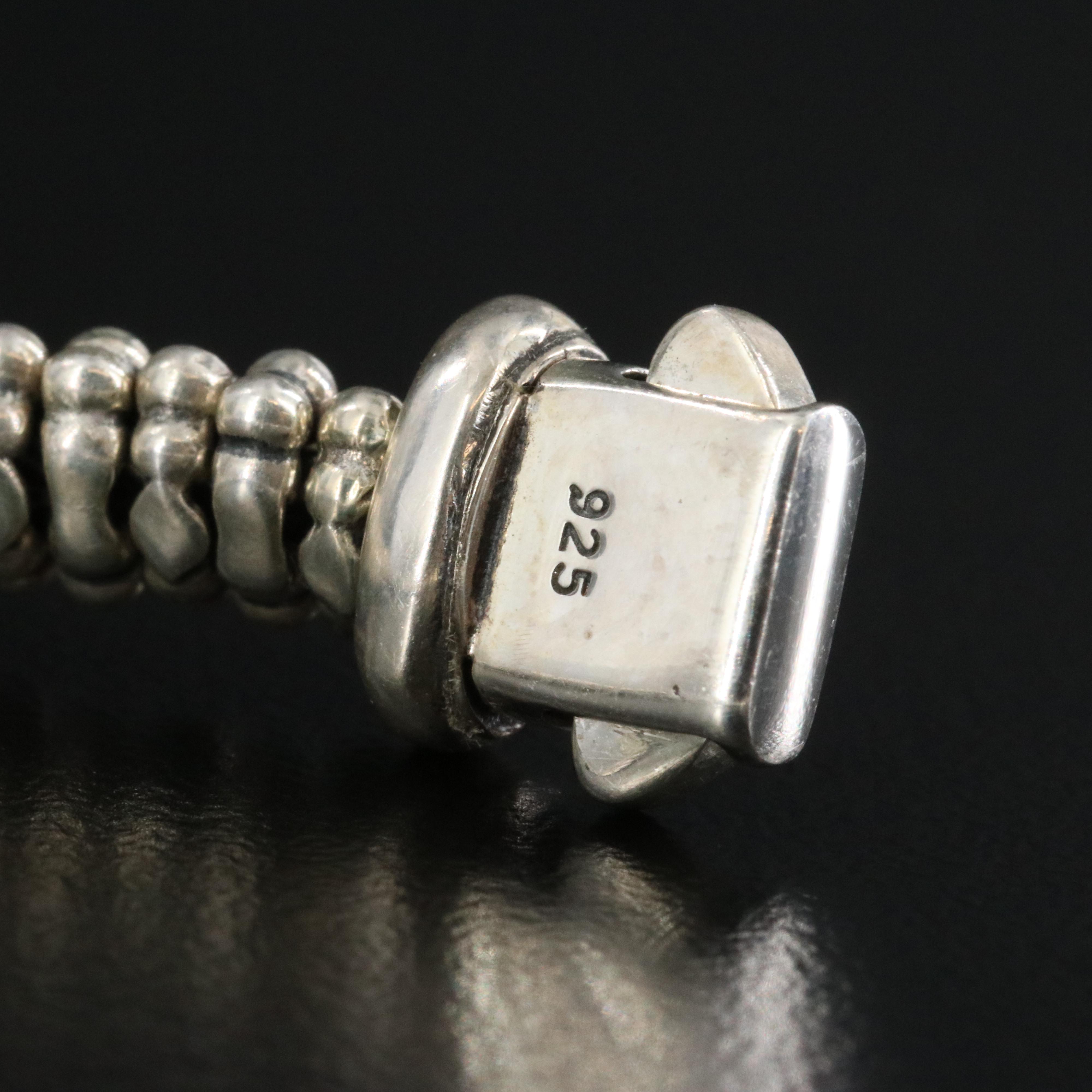 Lagos Embrace Sterling Triple X Station Caviar Bracelet