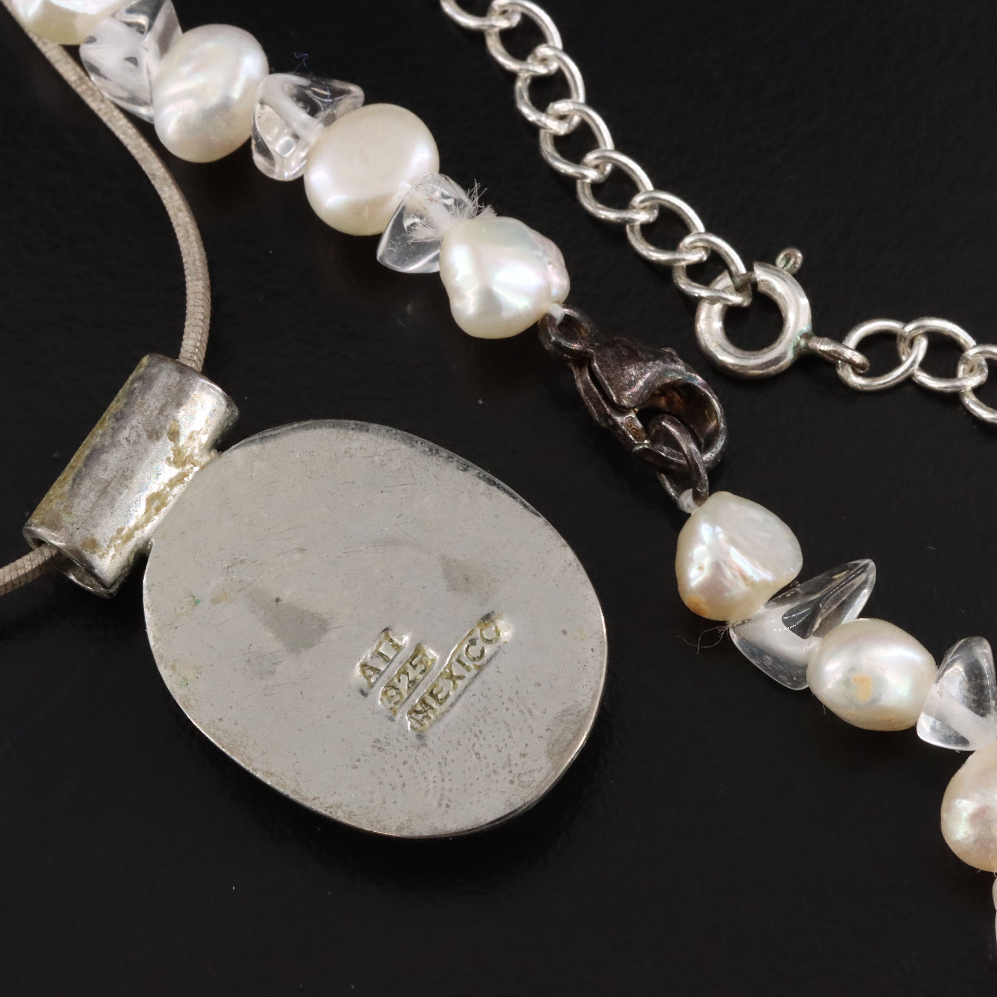 Sterling Necklace Collection Featuring Amethyst, Corundum and Pearl