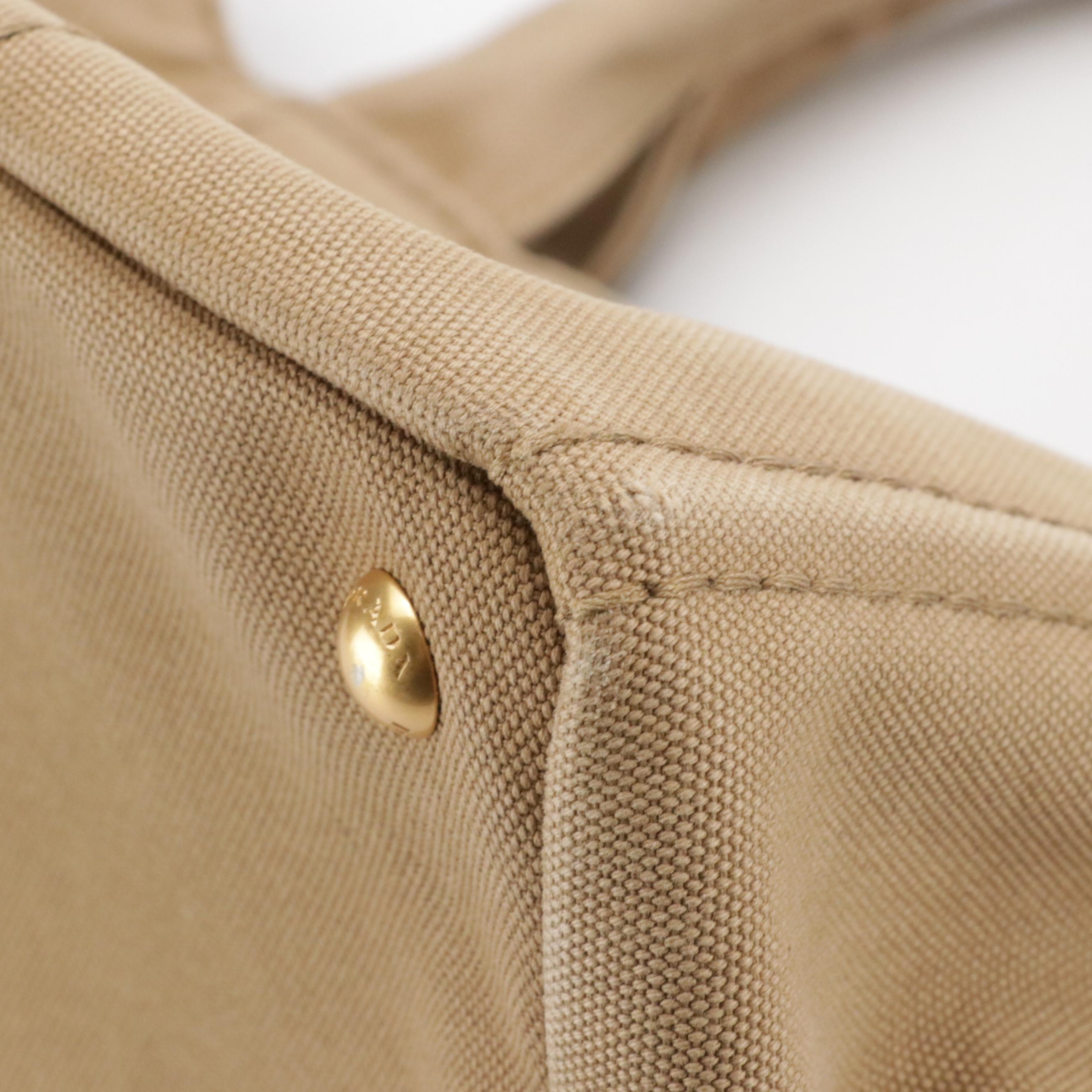 Prada Tobacco Canapa Canvas Tote