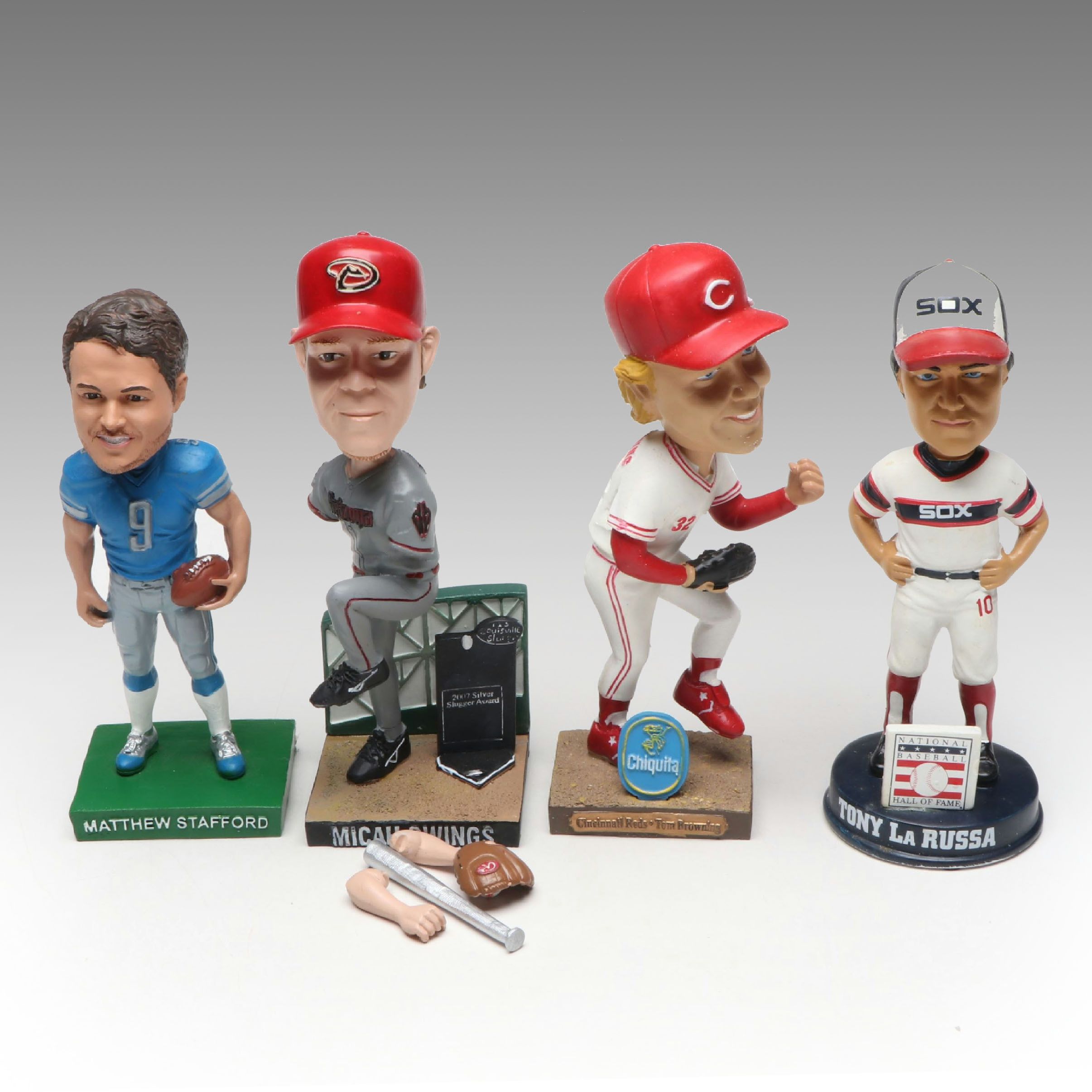 Cincinnati Reds Tom Browning and Other MLB with Matthew Stafford Bobbleheads