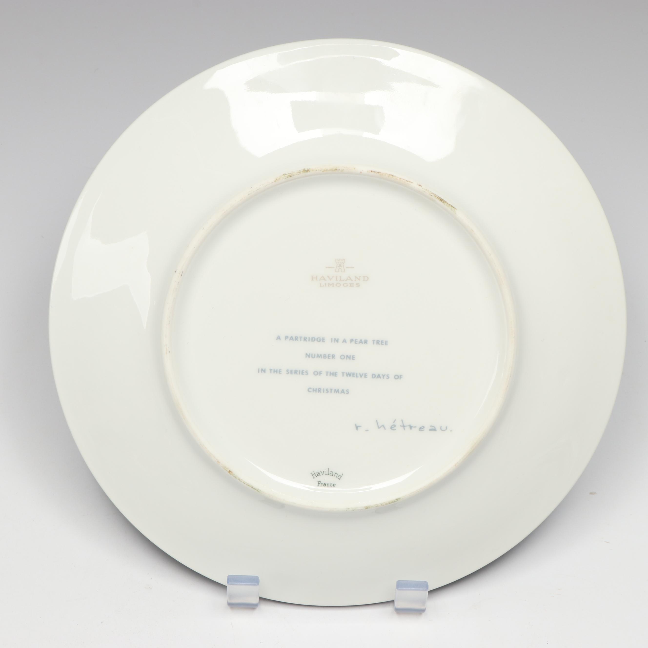 Haviland "Twelve Days of Christmas" Porcelain Decorative Plates