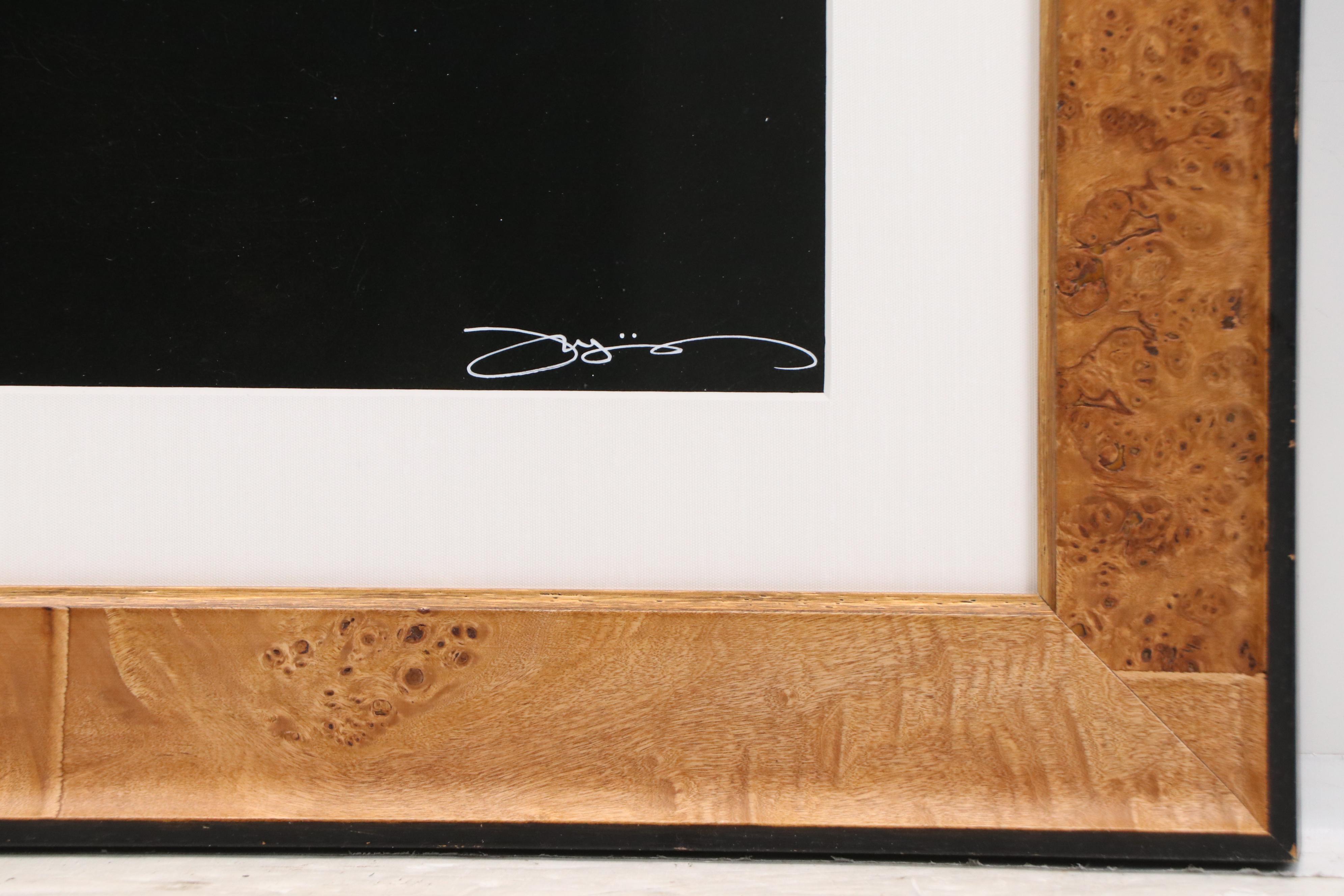 Josh Young Altered Mixed Media Portrait "Eugene in Blush"