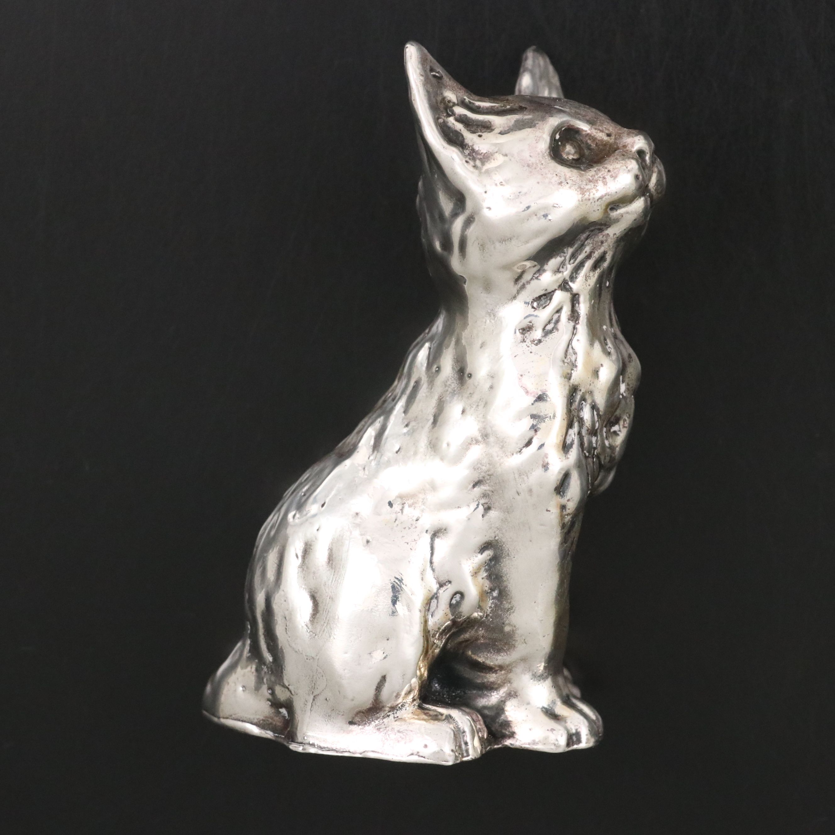 Sterling Silver Electroform Cat Figurine