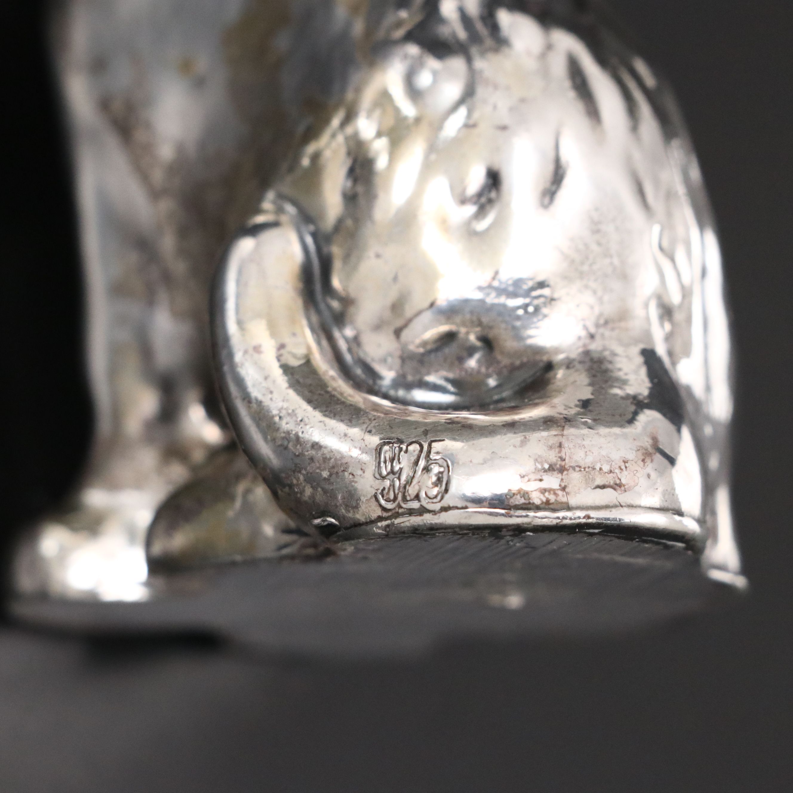 Sterling Silver Electroform Cat Figurine