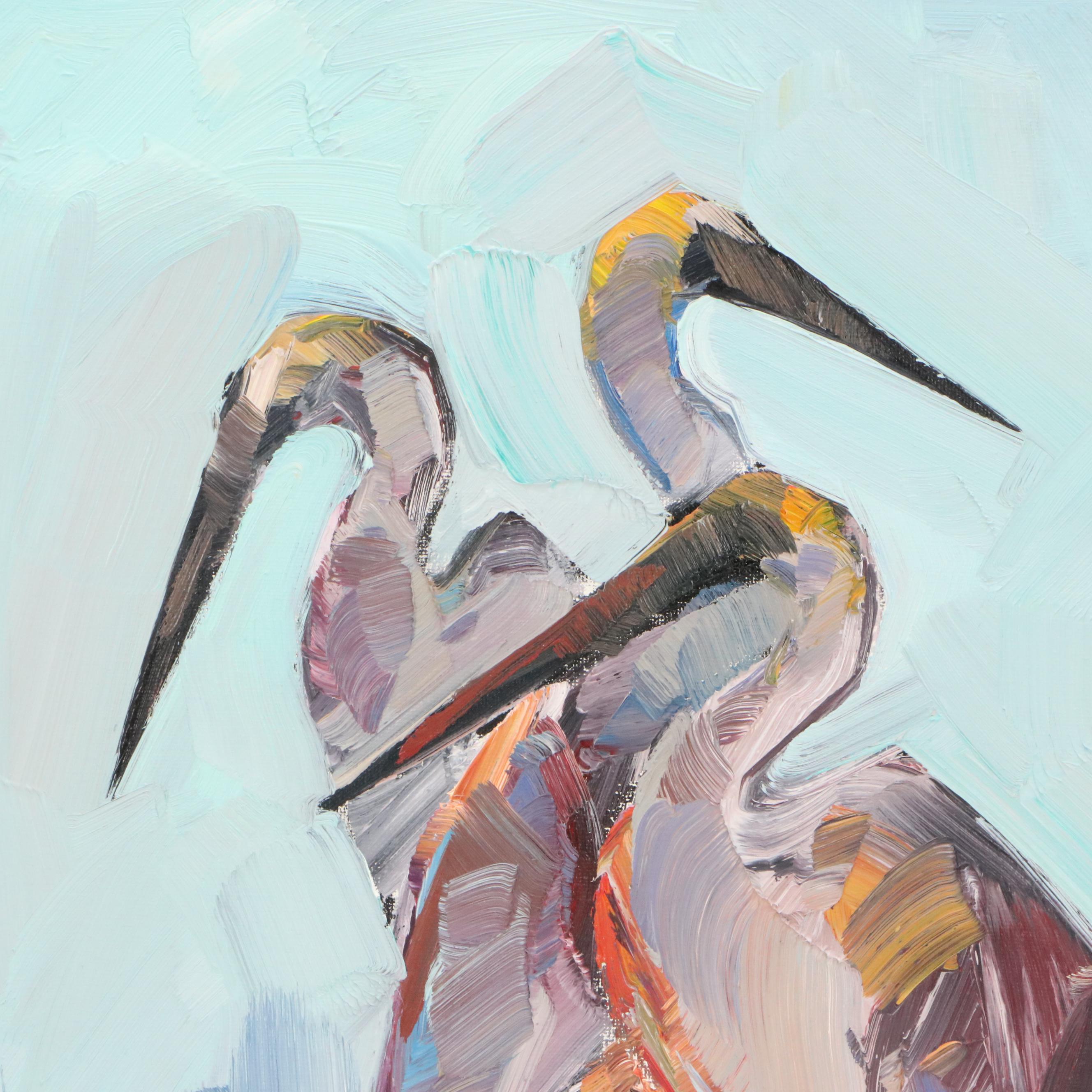 Jose Trujillo Oil Painting "Cranes," 2019