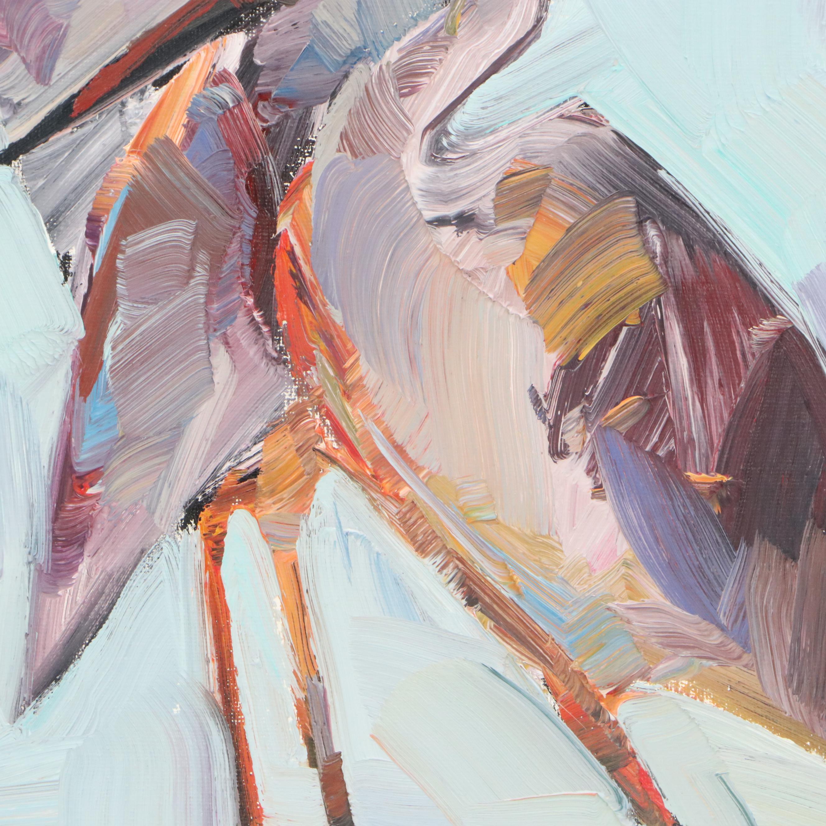 Jose Trujillo Oil Painting "Cranes," 2019