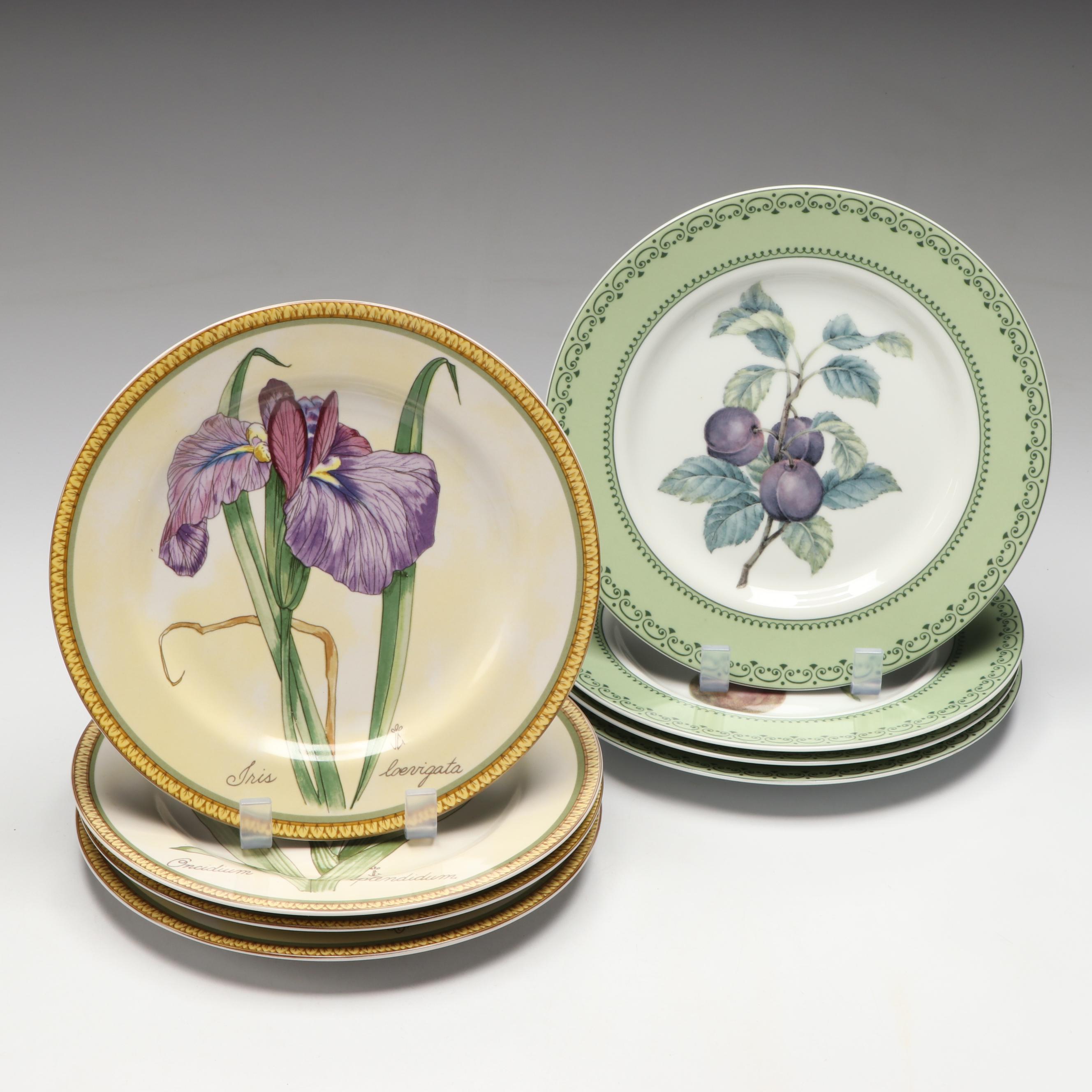 Andrea by Sadek "Winterthur" and American Atelier "Botanical" Porcelain Plates