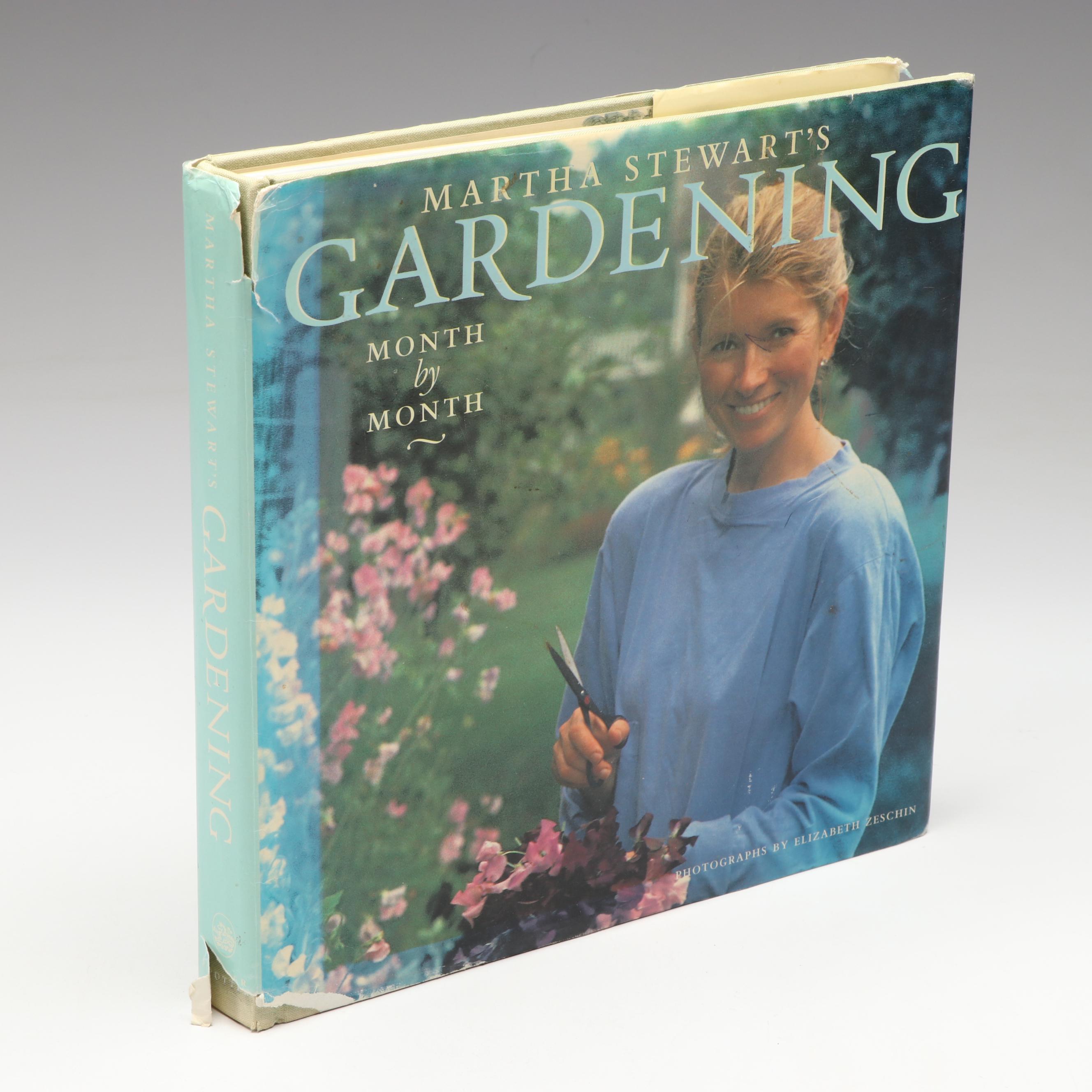 Signed First Edition "Martha Stewart's Gardening: Month by Month," 1991