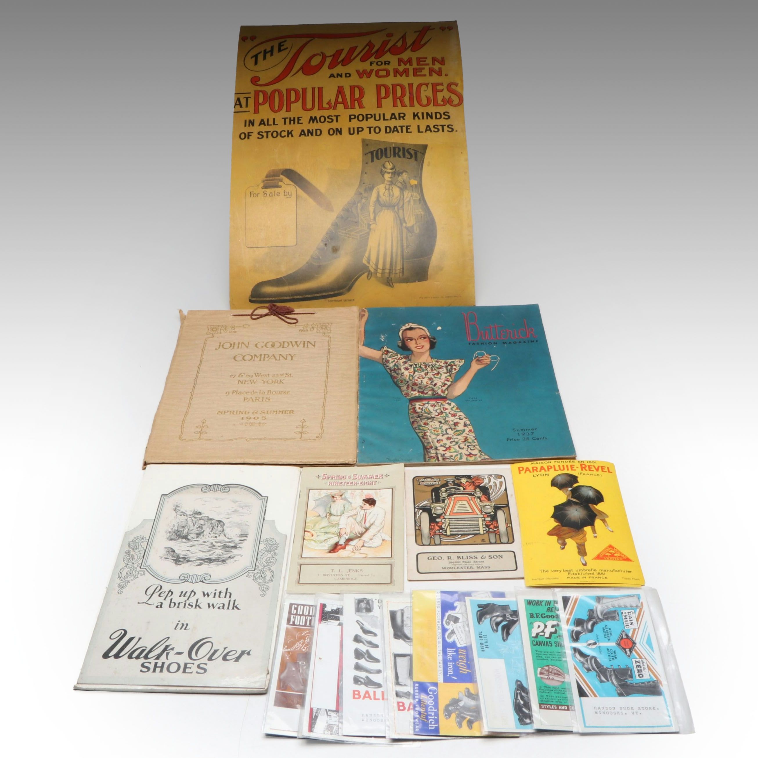 Tourist Shoes Poster, John Goodwin Catalog and More, Early to Mid-20th Century