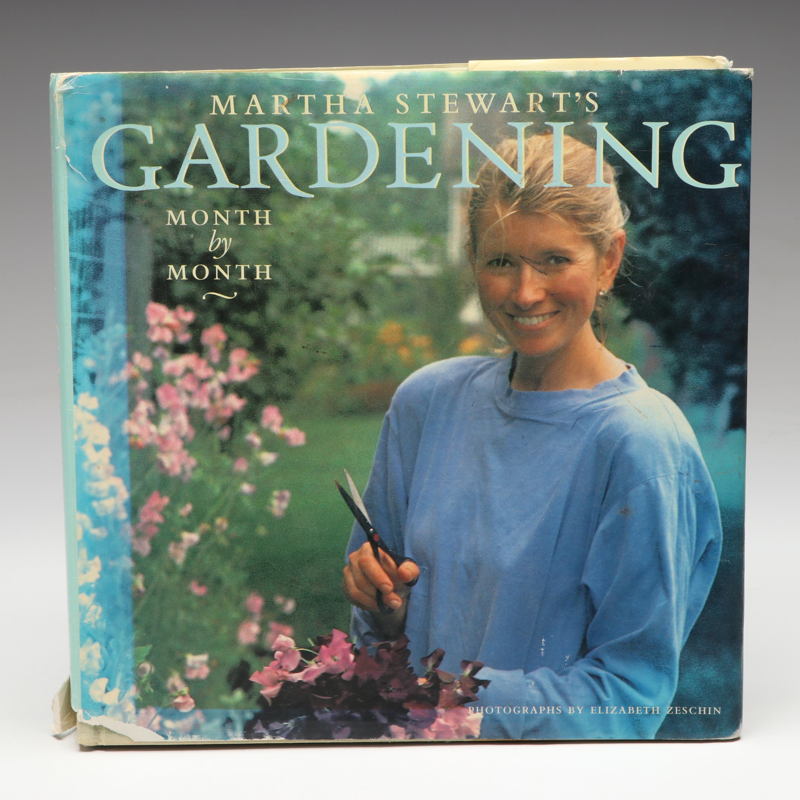 Signed First Edition "Martha Stewart's Gardening: Month by Month," 1991