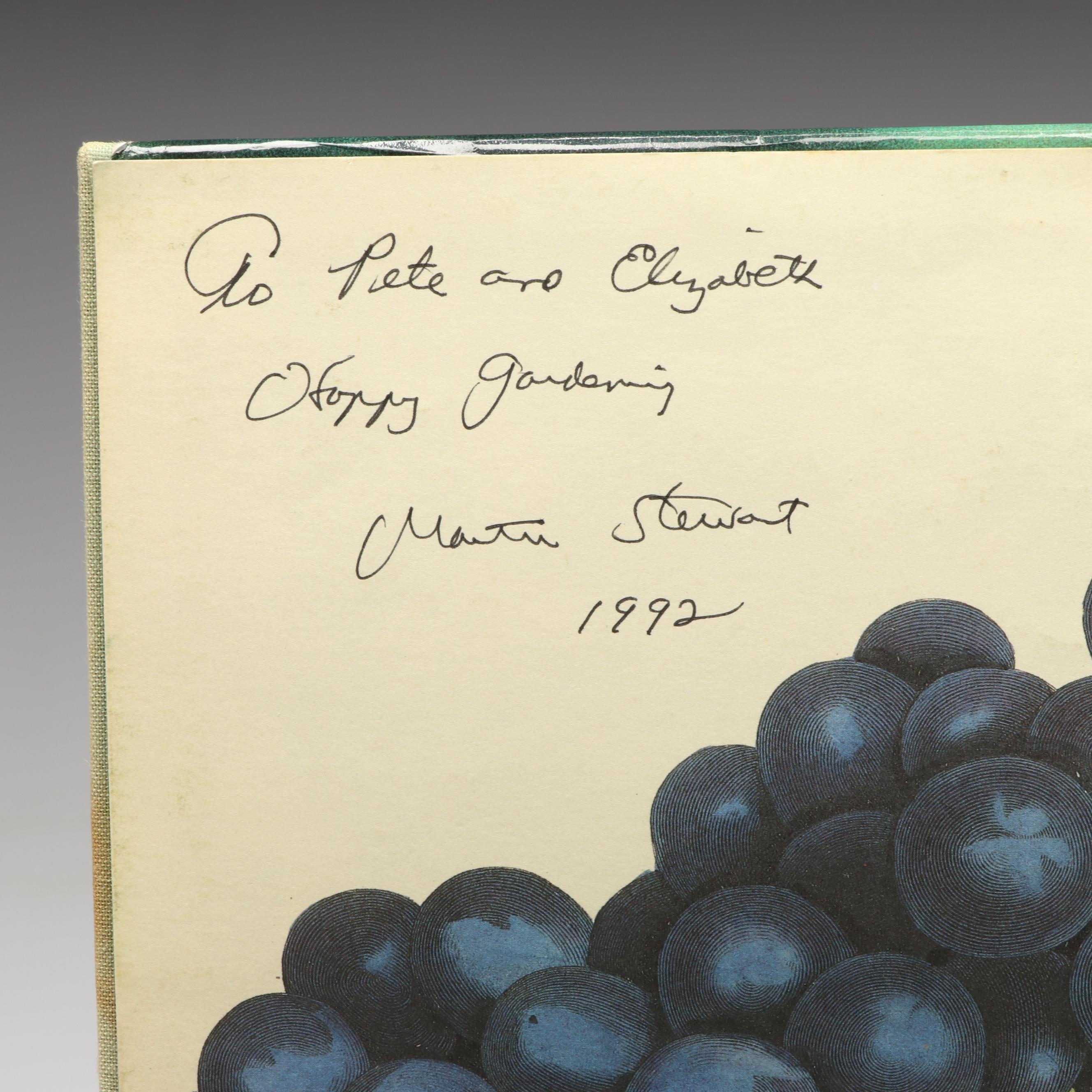 Signed First Edition "Martha Stewart's Gardening: Month by Month," 1991