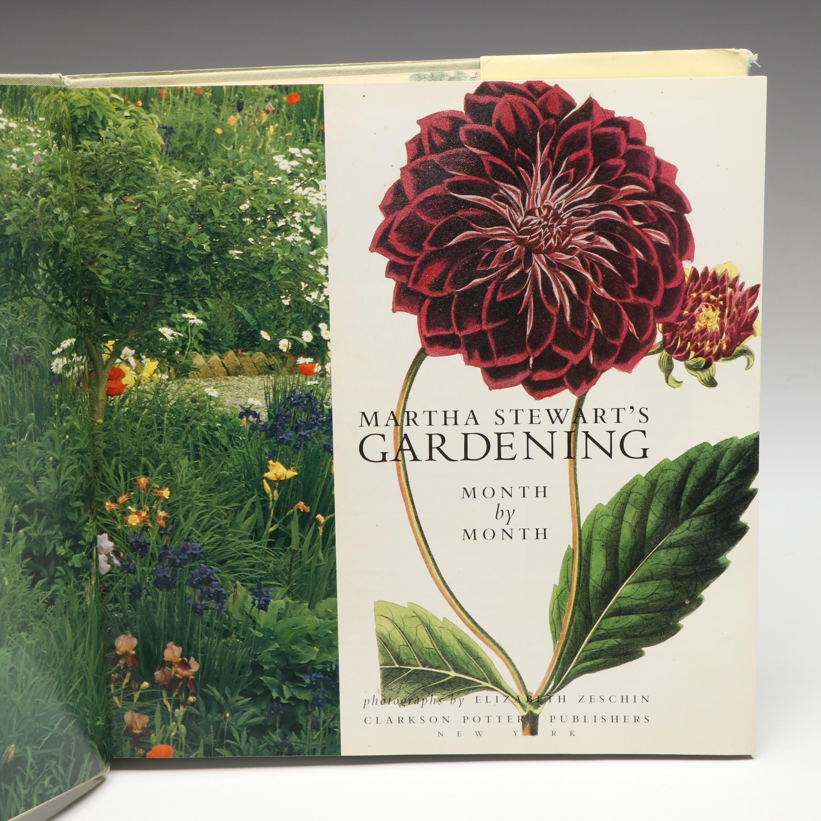 Signed First Edition "Martha Stewart's Gardening: Month by Month," 1991