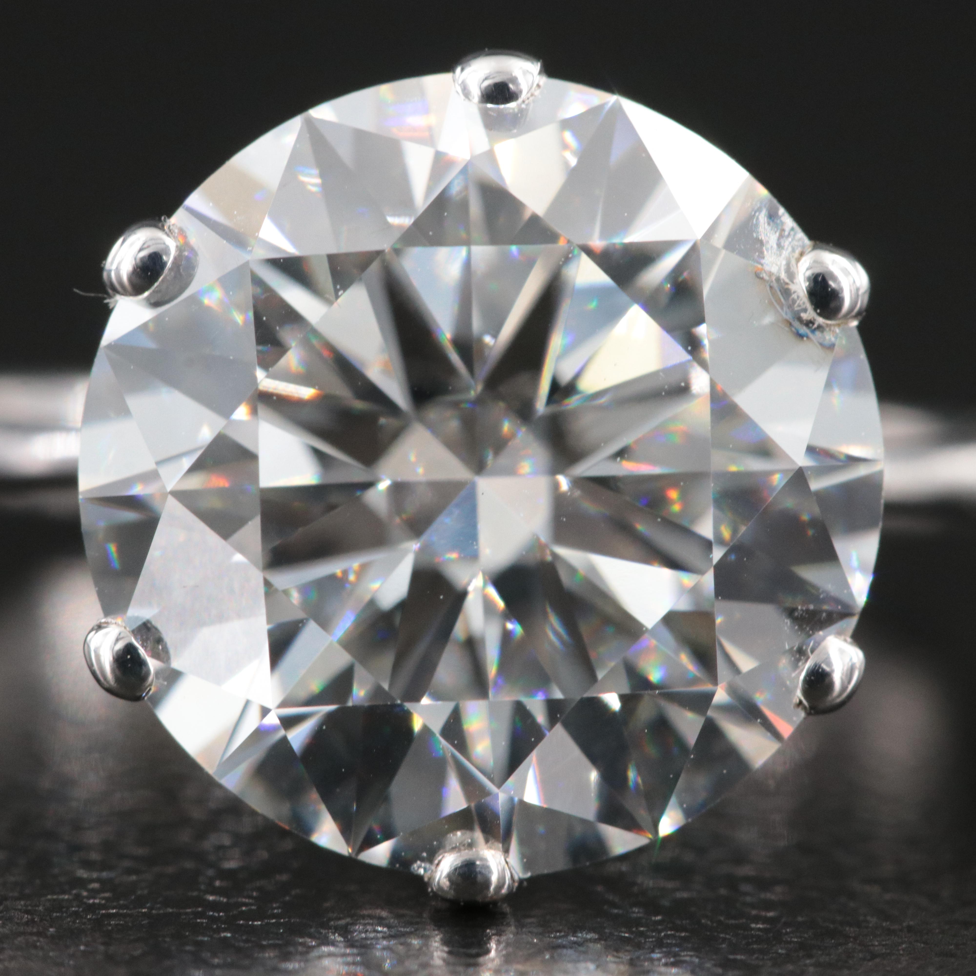 18K 6.04 CT Lab Grown Diamond Solitaire Ring with IGI Report