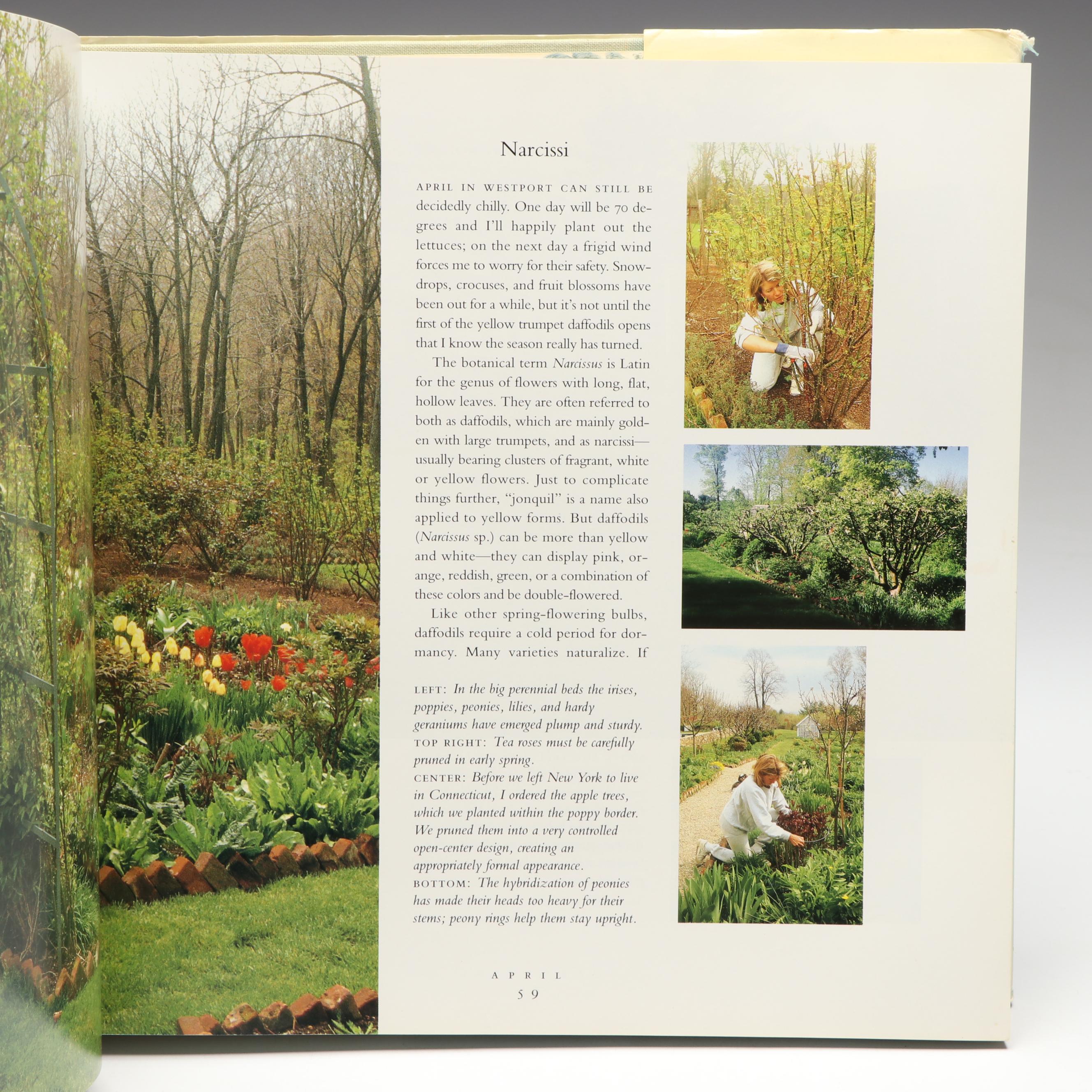 Signed First Edition "Martha Stewart's Gardening: Month by Month," 1991