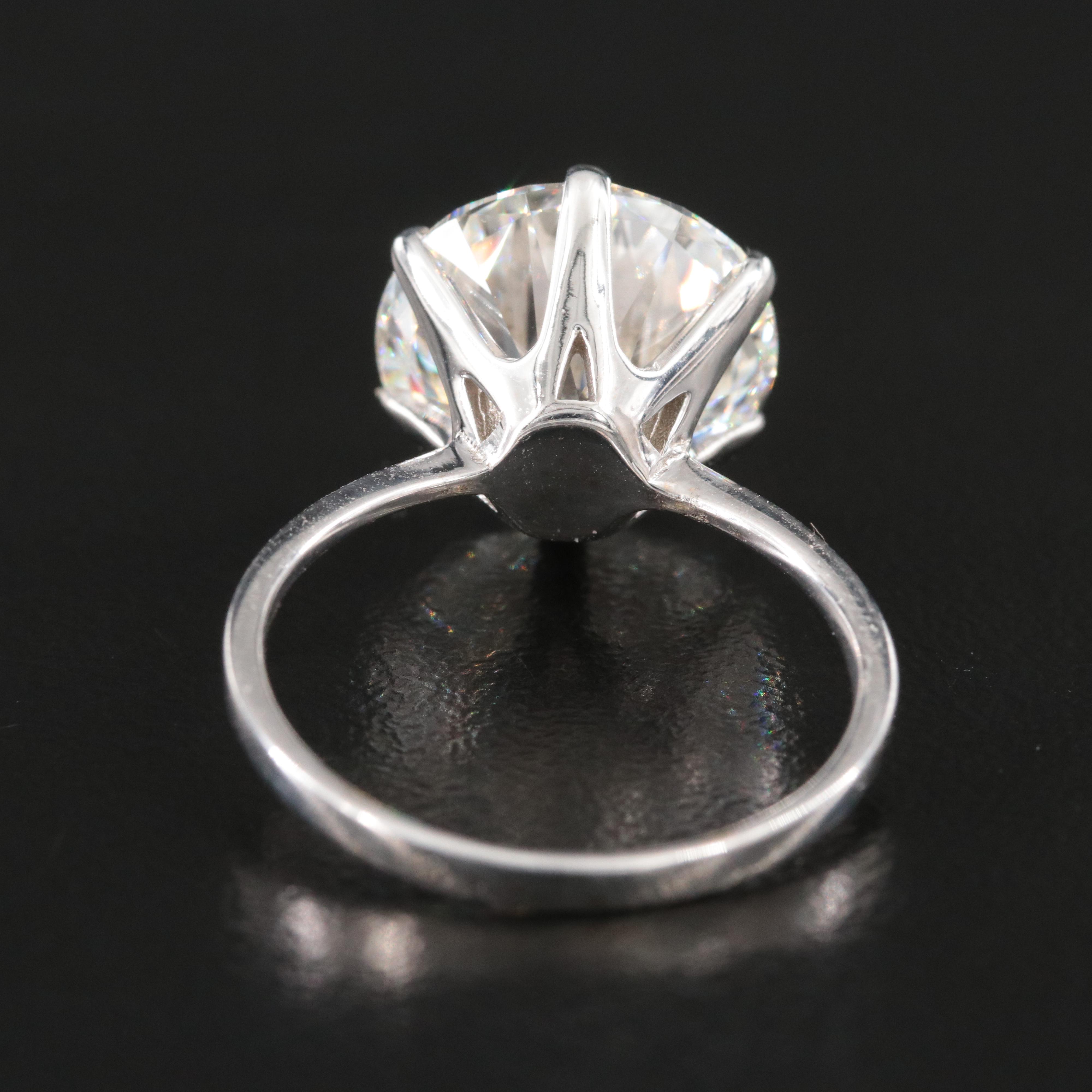 18K 6.04 CT Lab Grown Diamond Solitaire Ring with IGI Report
