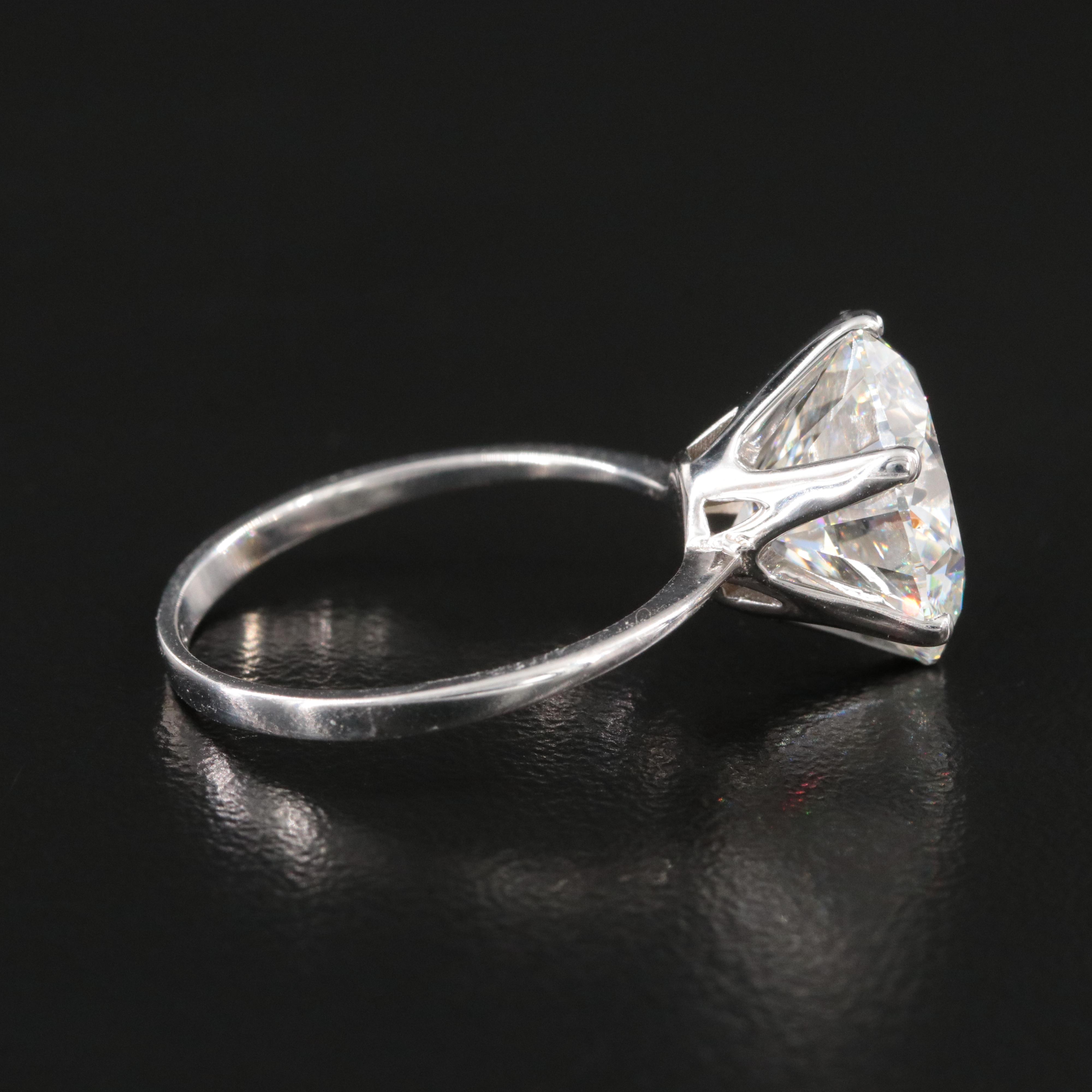 18K 6.04 CT Lab Grown Diamond Solitaire Ring with IGI Report